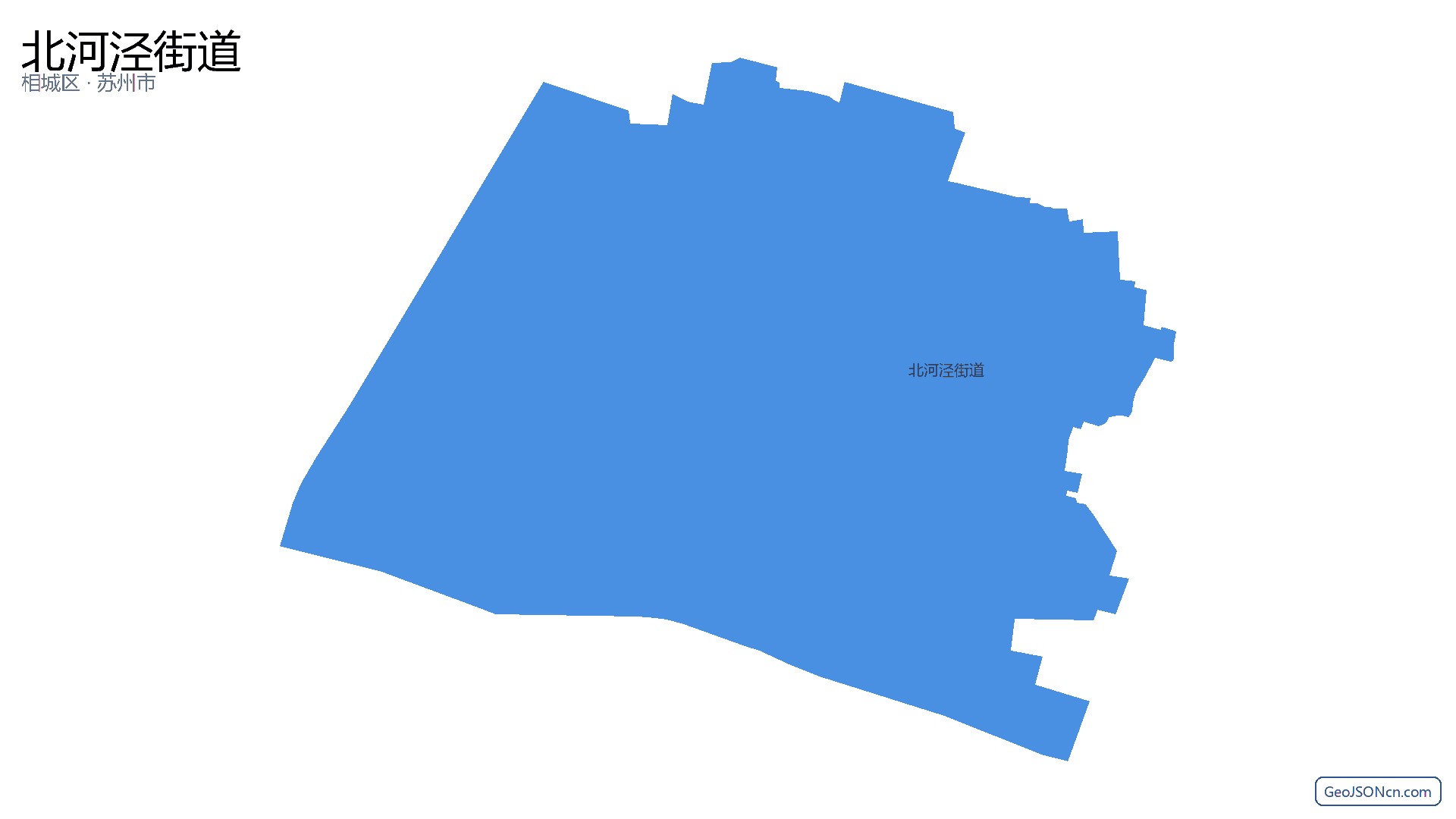 北河泾街道行政区划边界地图（相城区·苏州市）,提供GeoJSON、SHP矢量边界数据下载及高清地图大图(PNG/JPG) - GeoJSONcn.com