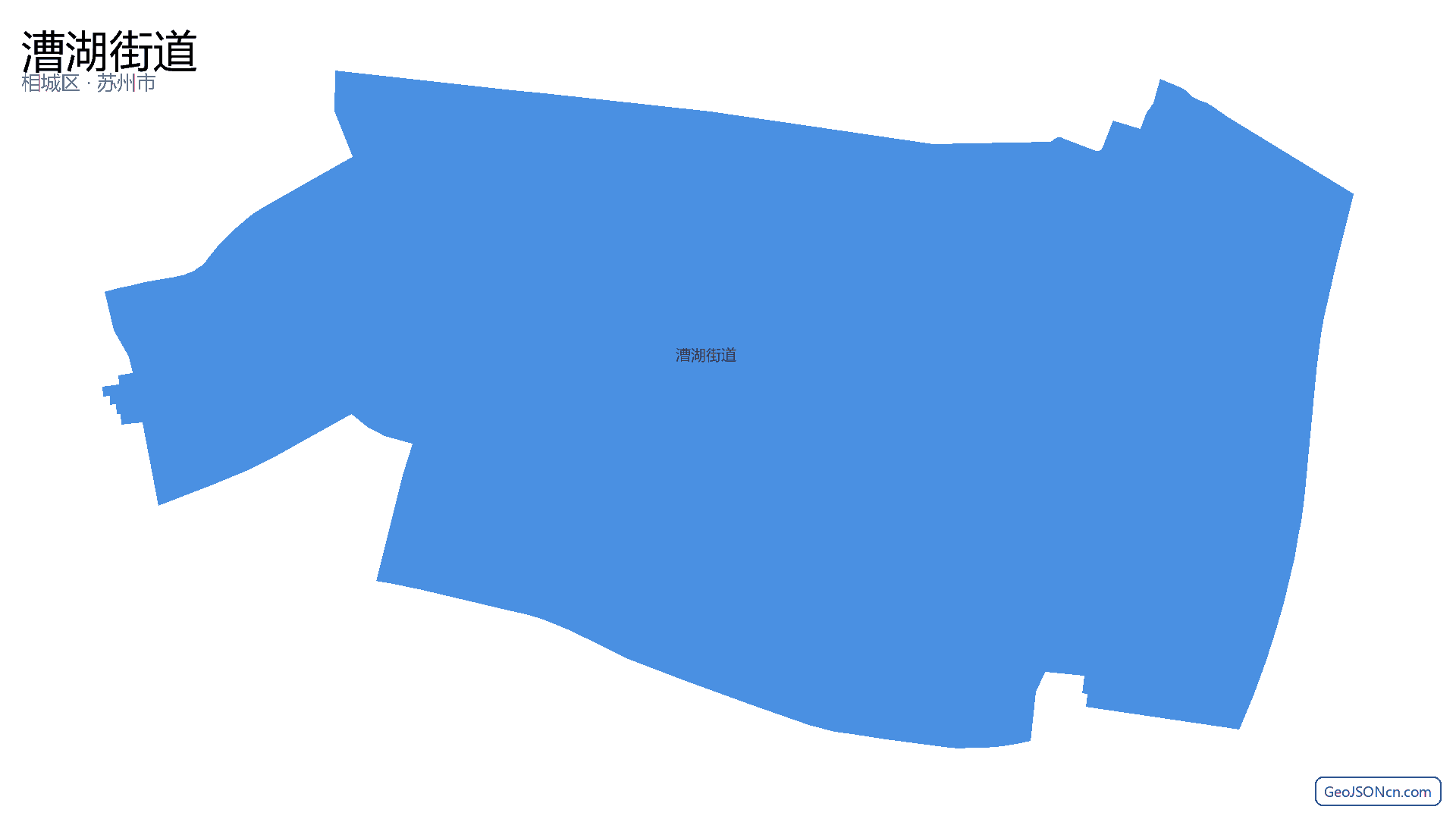 漕湖街道行政区划边界地图（相城区·苏州市）,提供GeoJSON、SHP矢量边界数据下载及高清地图大图(PNG/JPG) - GeoJSONcn.com