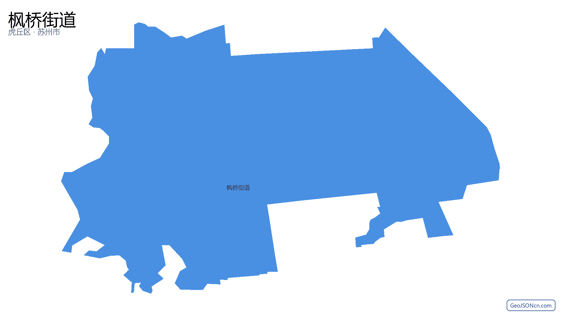 枫桥街道行政区划边界地图（虎丘区·苏州市）,提供GeoJSON、SHP矢量边界数据下载及高清地图大图(PNG/JPG) - GeoJSONcn.com