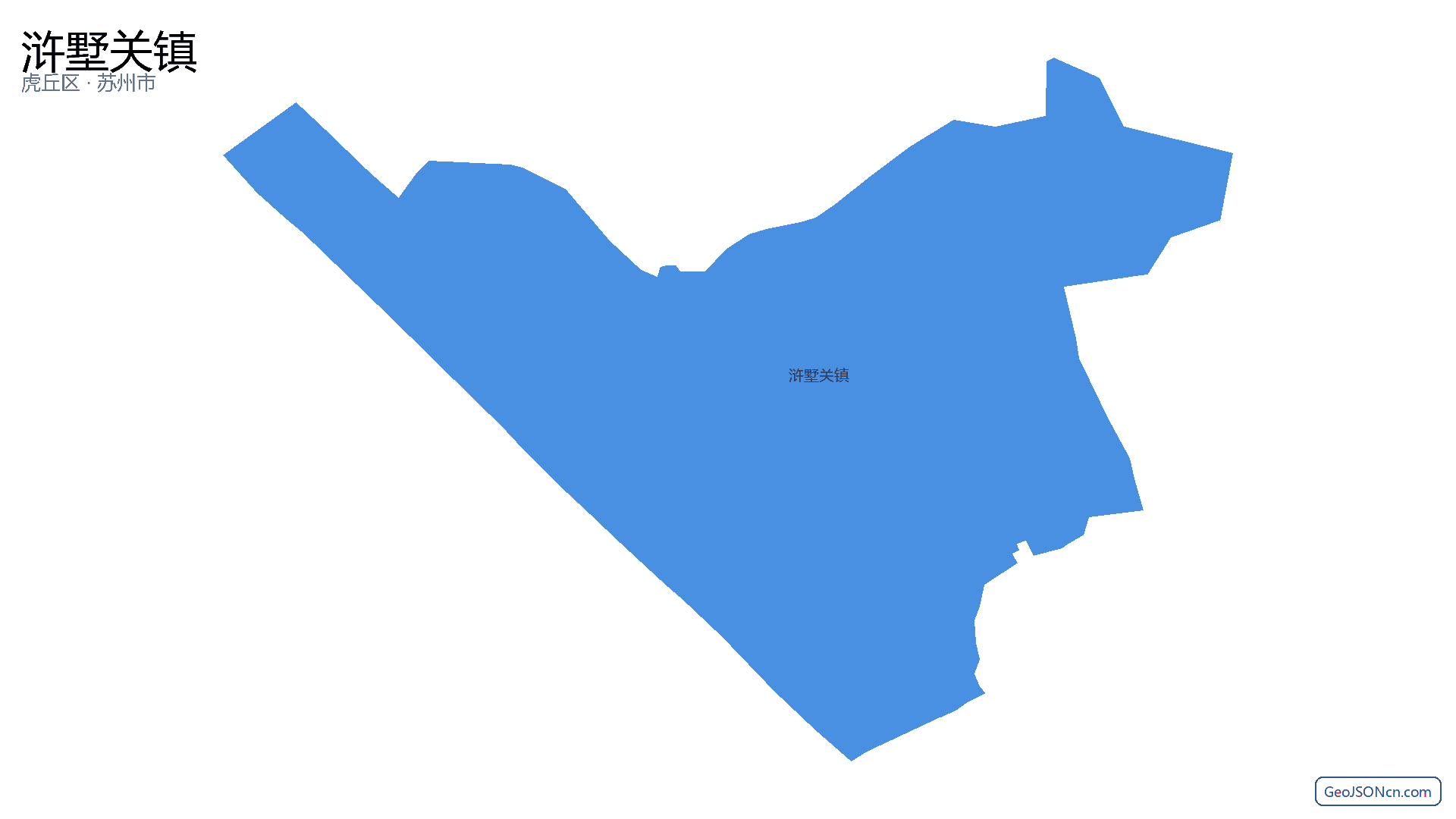 浒墅关镇行政区划边界地图(虎丘区·苏州市),提供GeoJSON、SHP矢量边界数据下载及高清地图大图(PNG/JPG) - GeoJSONcn.com