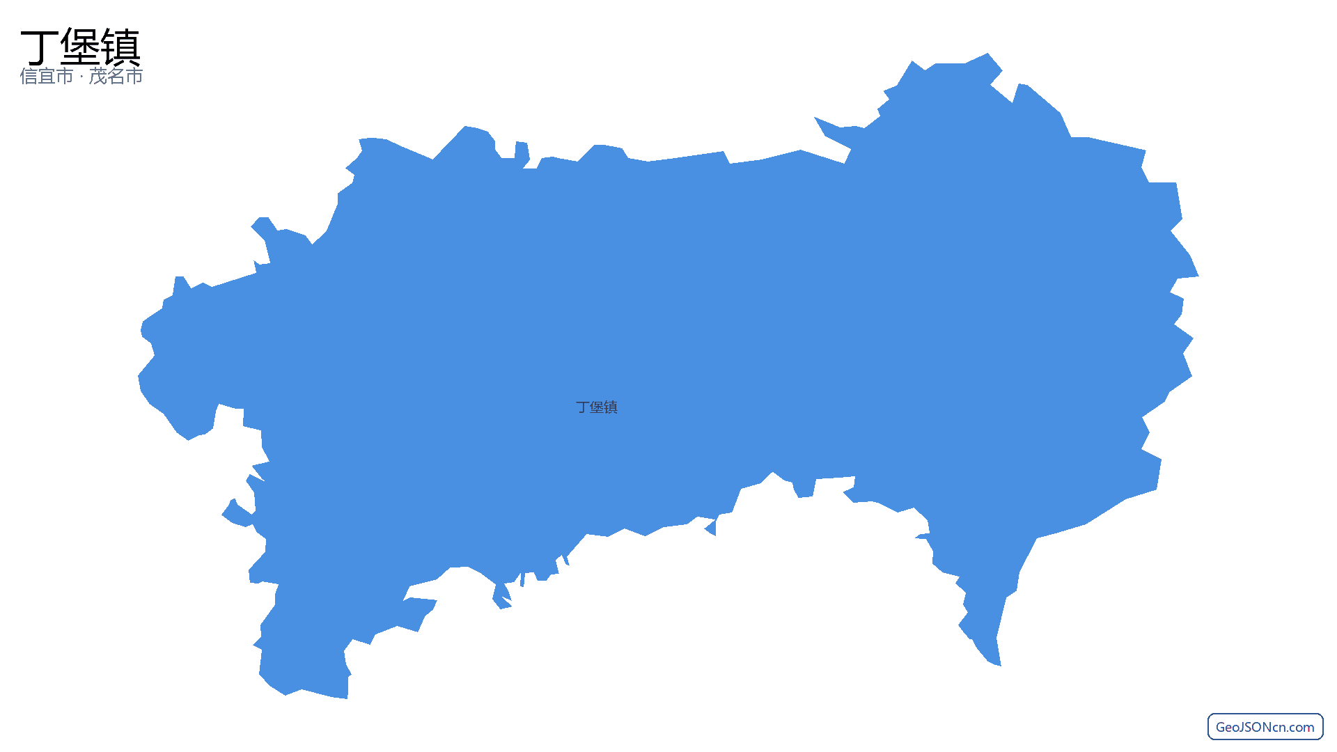 丁堡镇行政区划边界地图（信宜市·茂名市）,提供GeoJSON、SHP矢量边界数据下载及高清地图大图(PNG/JPG) - GeoJSONcn.com