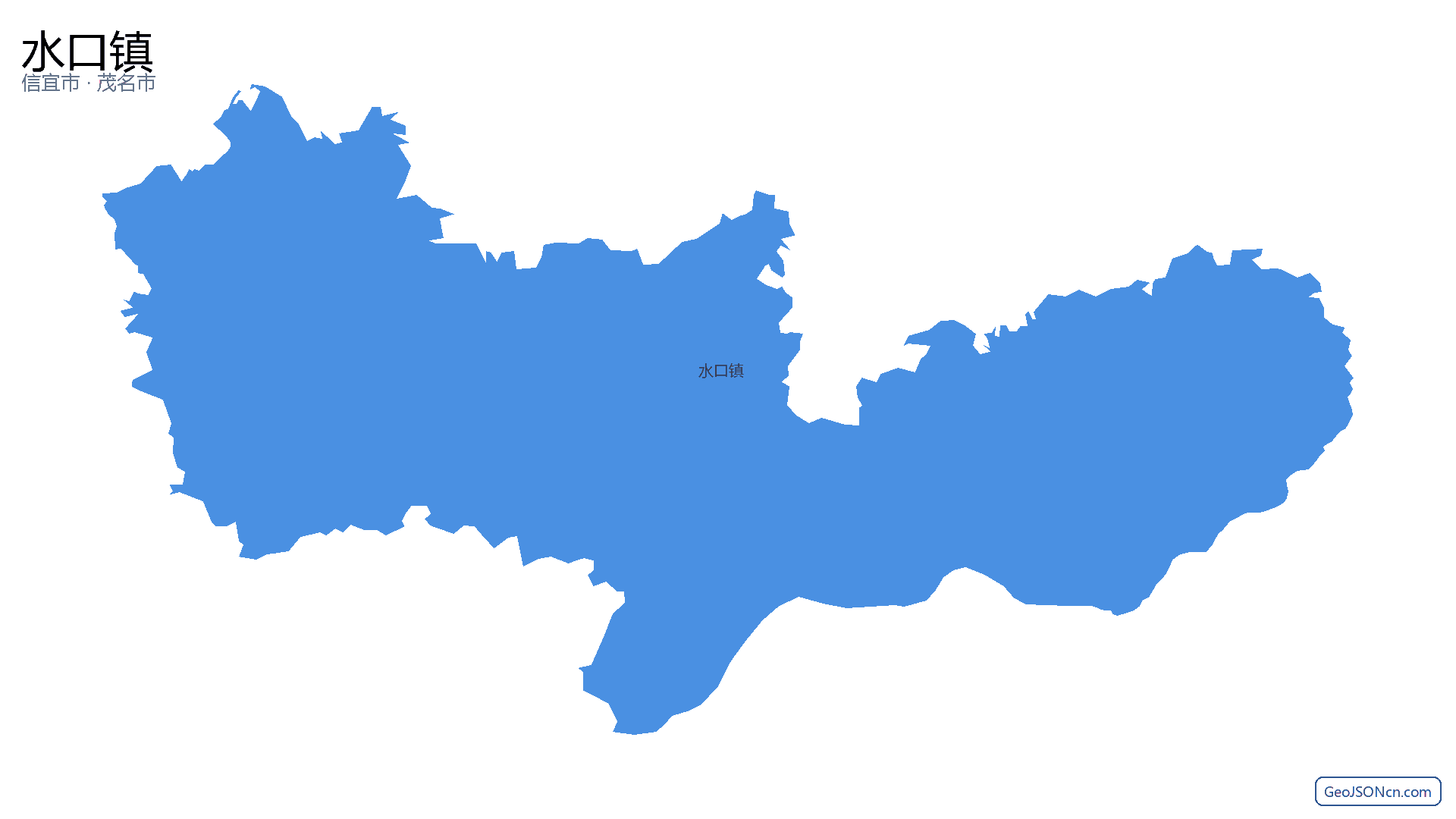 水口镇行政区划边界地图(信宜市·茂名市),提供GeoJSON、SHP矢量边界数据下载及高清地图大图(PNG/JPG) - GeoJSONcn.com