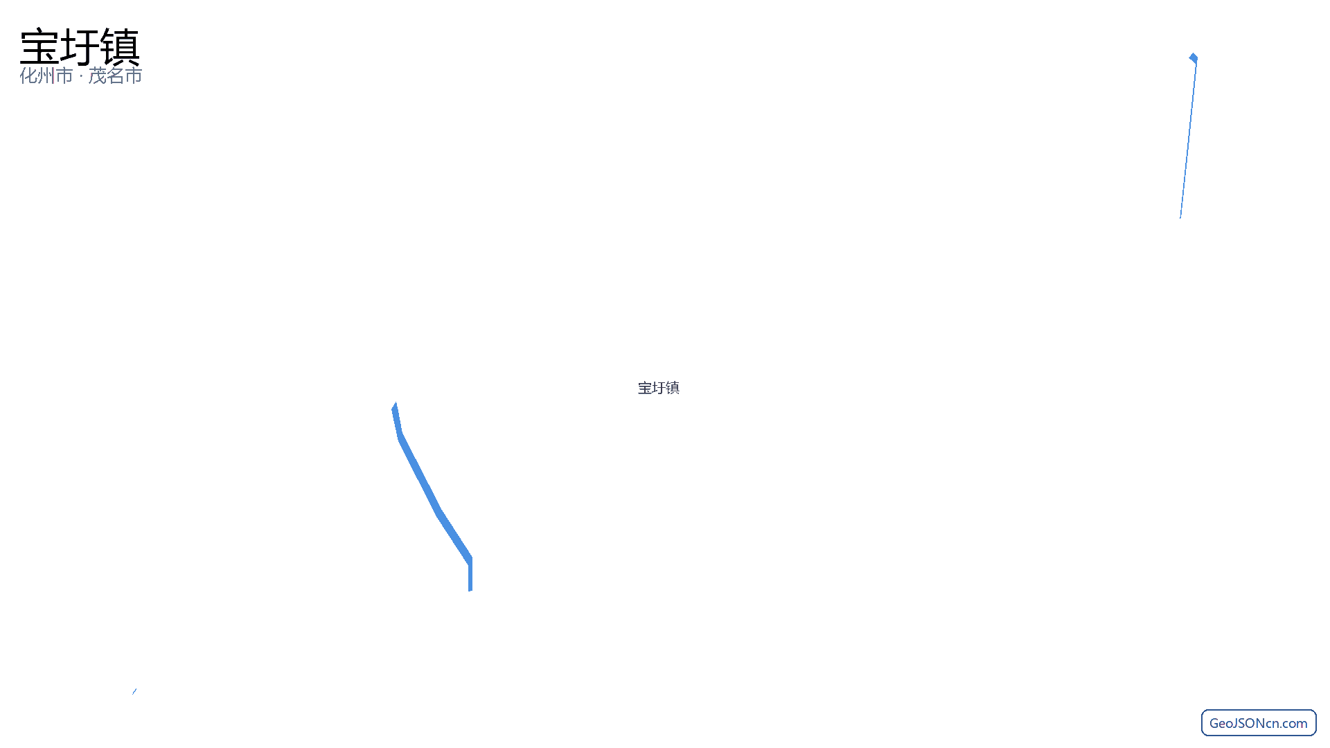 宝圩镇行政区划边界地图（化州市·茂名市）,提供GeoJSON、SHP矢量边界数据下载及高清地图大图(PNG/JPG) - GeoJSONcn.com