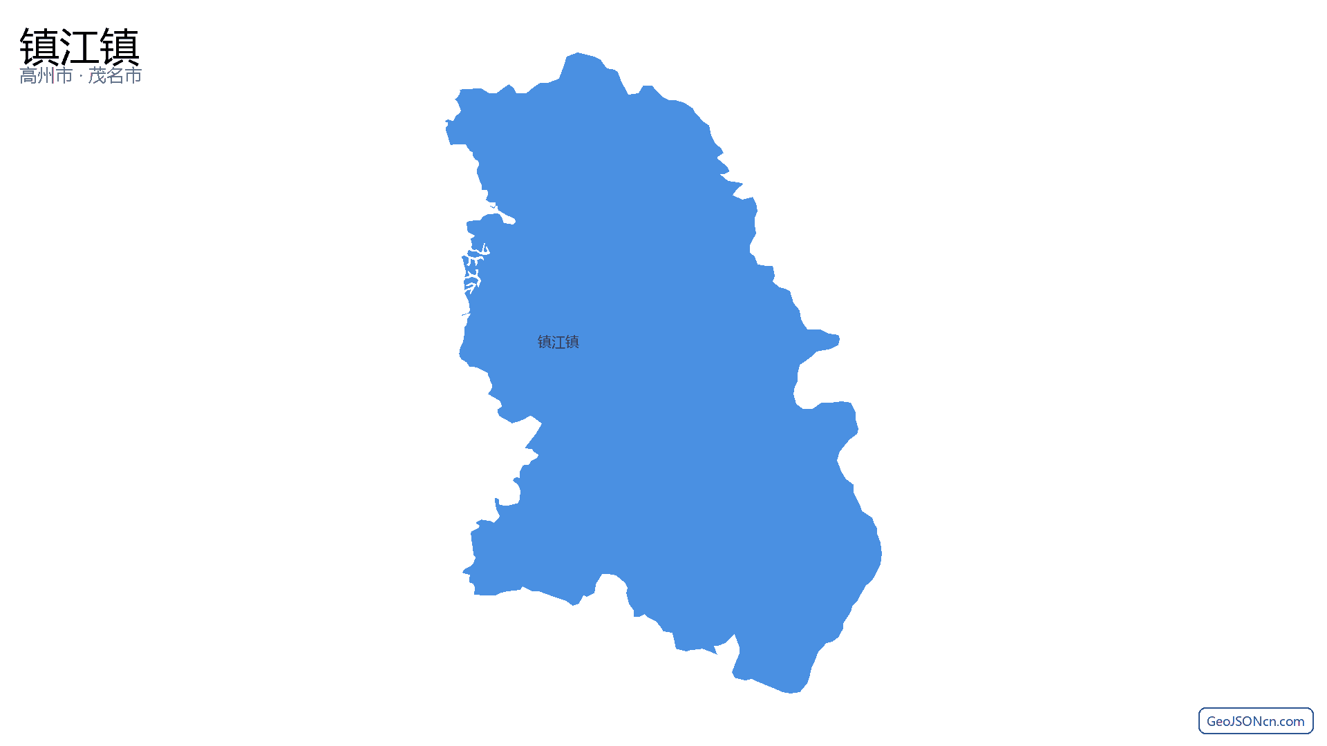 镇江镇行政区划边界地图(高州市·茂名市),提供GeoJSON、SHP矢量边界数据下载及高清地图大图(PNG/JPG) - GeoJSONcn.com