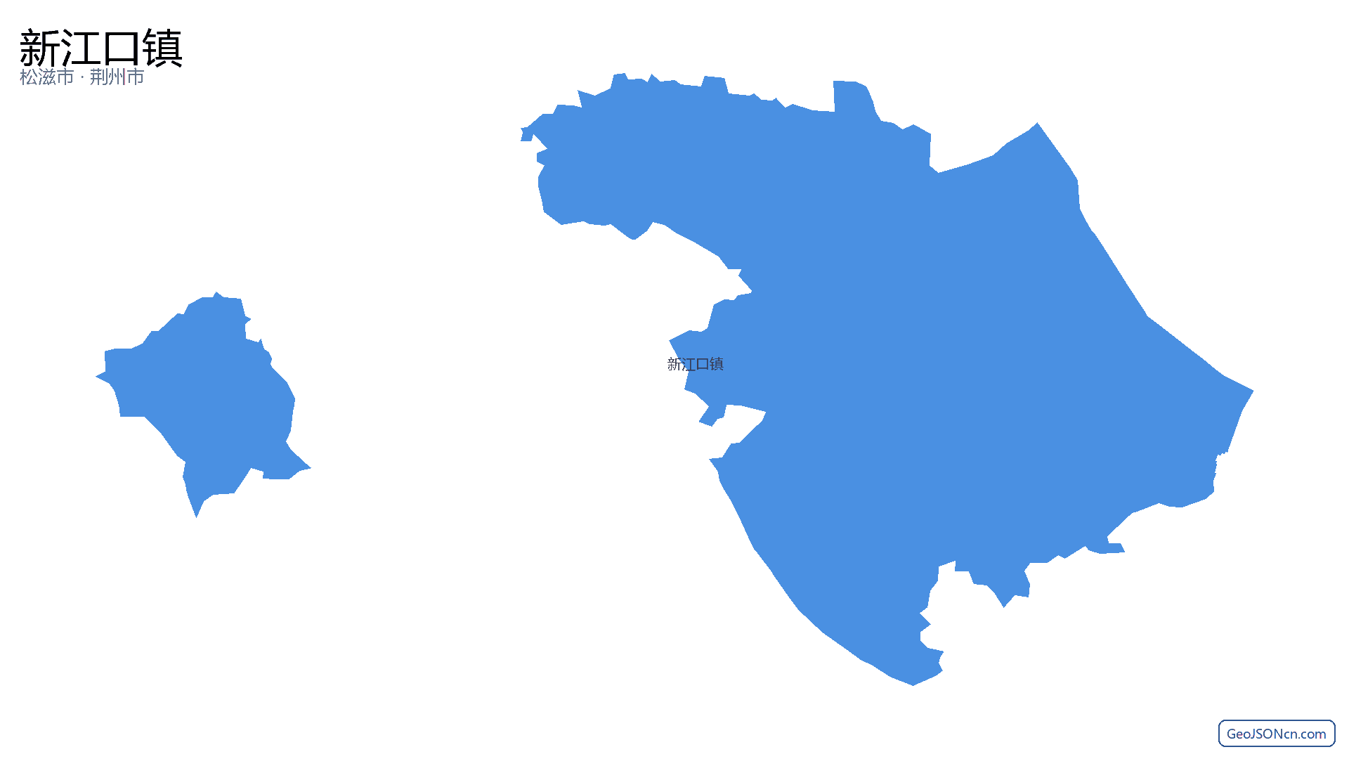 新江口镇行政区划边界地图(松滋市·荆州市),提供GeoJSON、SHP矢量边界数据下载及高清地图大图(PNG/JPG) - GeoJSONcn.com