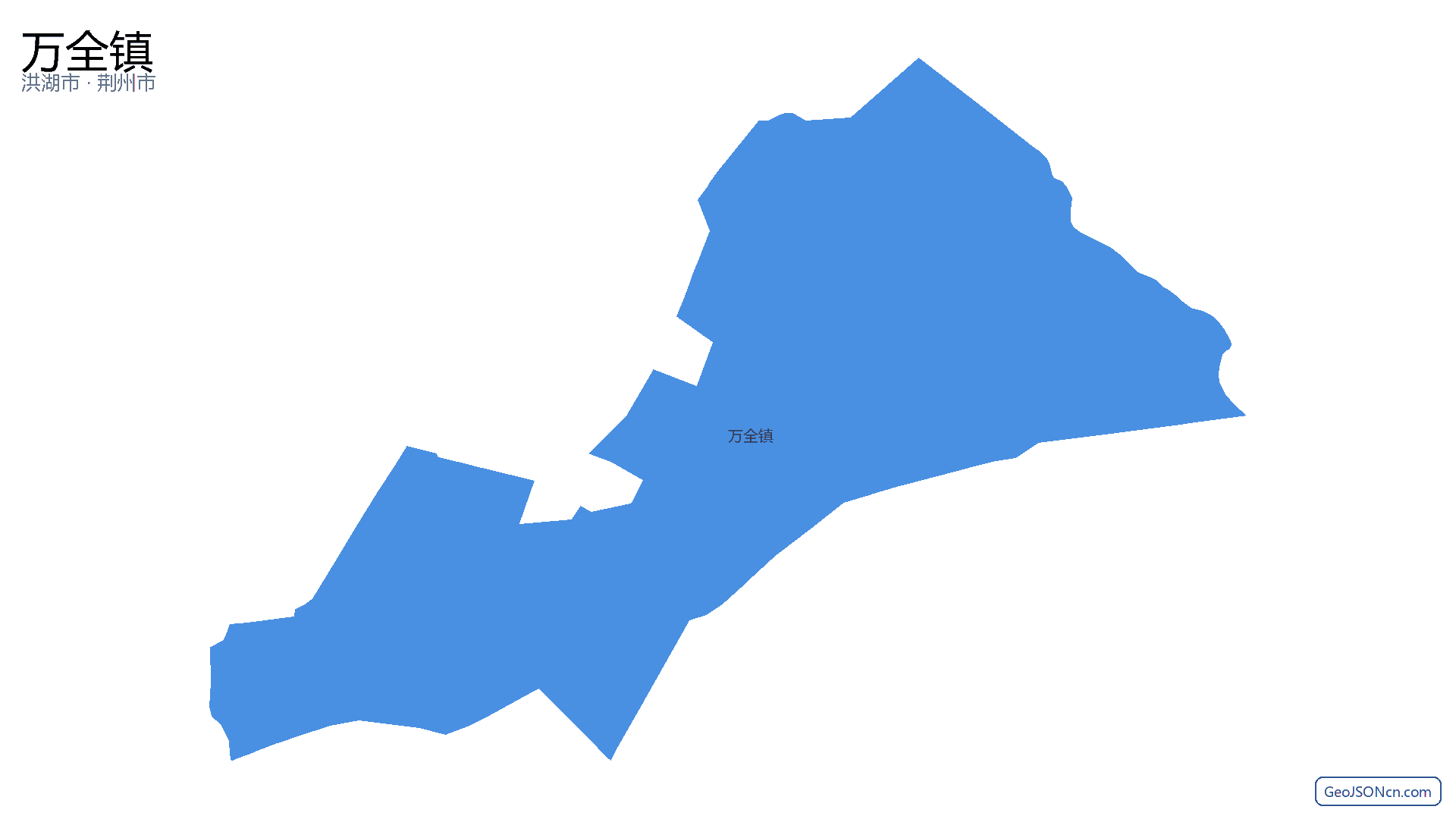 万全镇行政区划边界地图（洪湖市·荆州市）,提供GeoJSON、SHP矢量边界数据下载及高清地图大图(PNG/JPG) - GeoJSONcn.com
