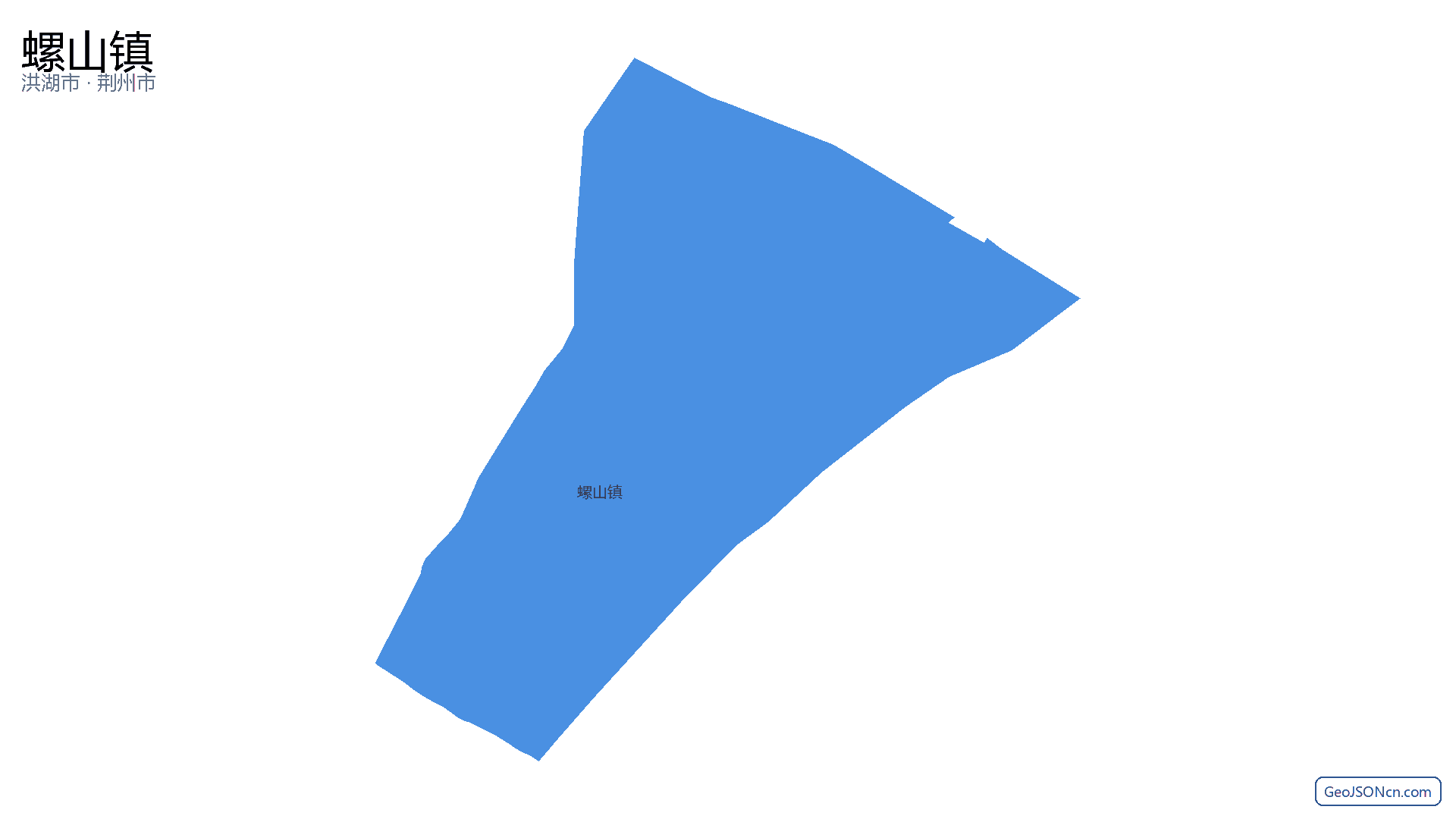 螺山镇行政区划边界地图(洪湖市·荆州市),提供GeoJSON、SHP矢量边界数据下载及高清地图大图(PNG/JPG) - GeoJSONcn.com