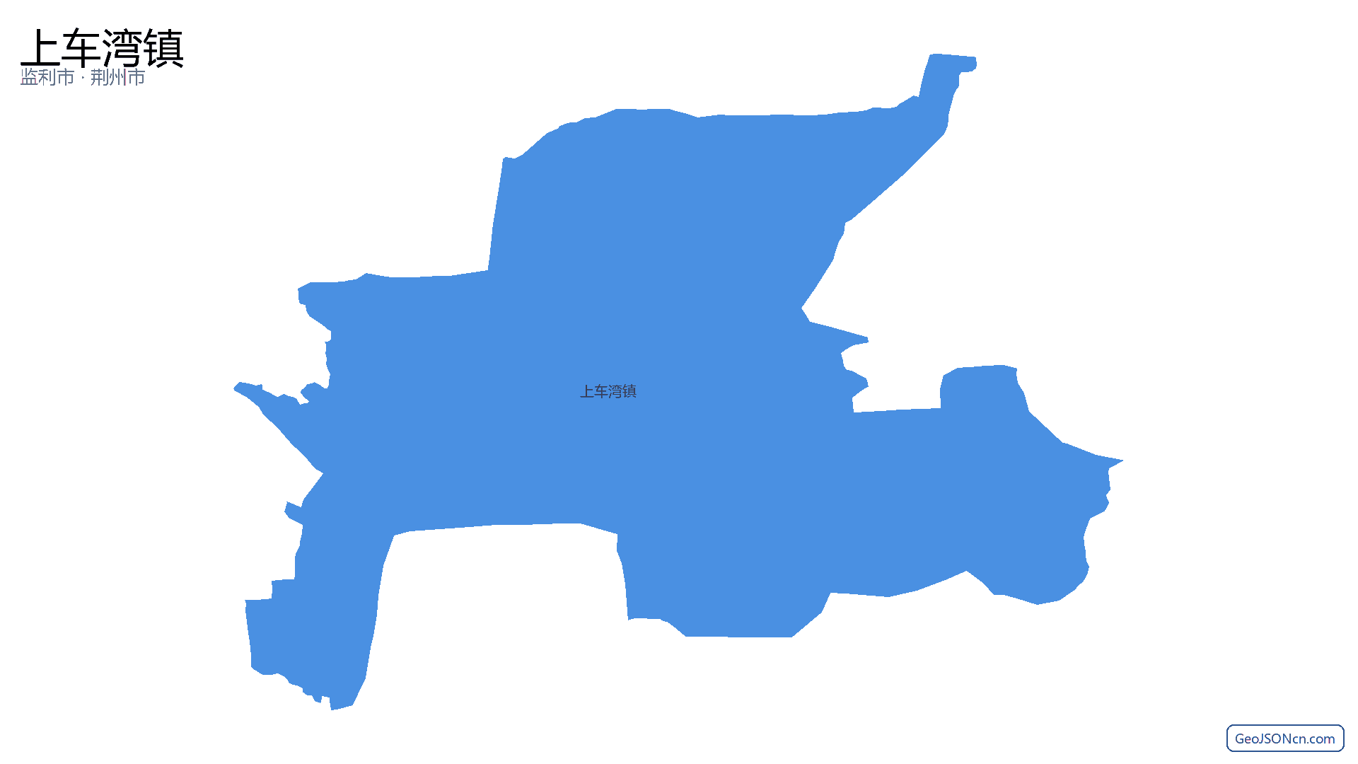 上车湾镇行政区划边界地图（监利市·荆州市）,提供GeoJSON、SHP矢量边界数据下载及高清地图大图(PNG/JPG) - GeoJSONcn.com
