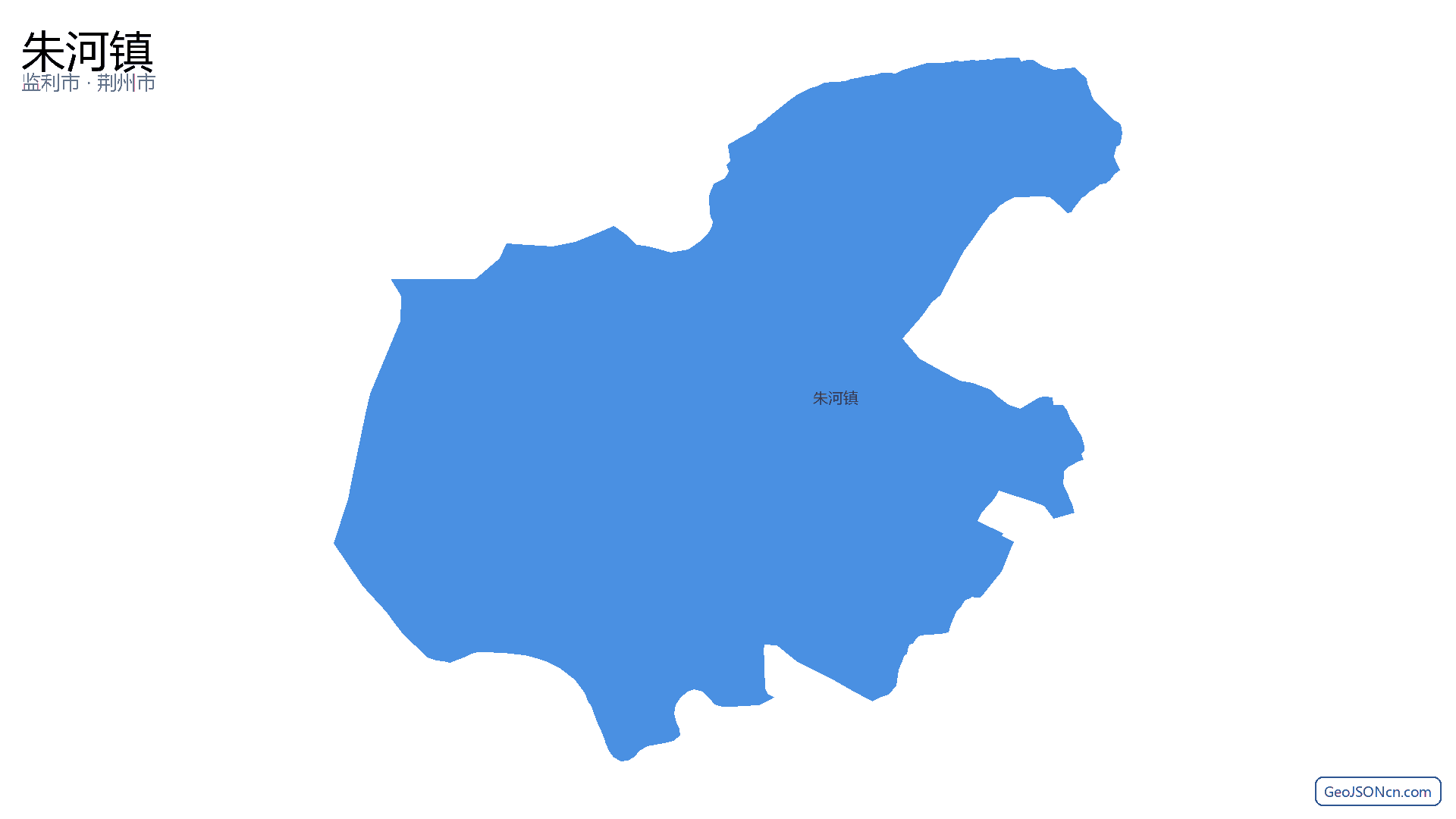 朱河镇行政区划边界地图(监利市·荆州市),提供GeoJSON、SHP矢量边界数据下载及高清地图大图(PNG/JPG) - GeoJSONcn.com