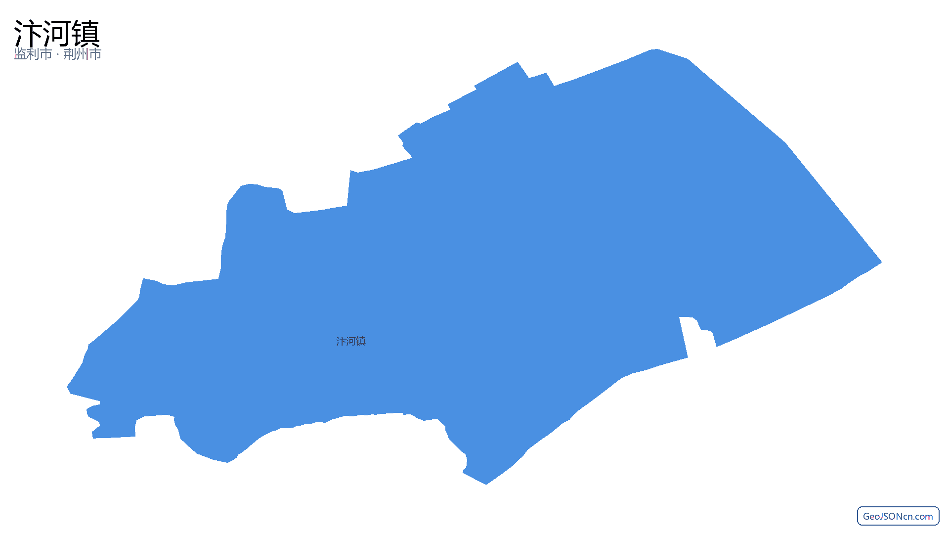 汴河镇行政区划边界地图（监利市·荆州市）,提供GeoJSON、SHP矢量边界数据下载及高清地图大图(PNG/JPG) - GeoJSONcn.com