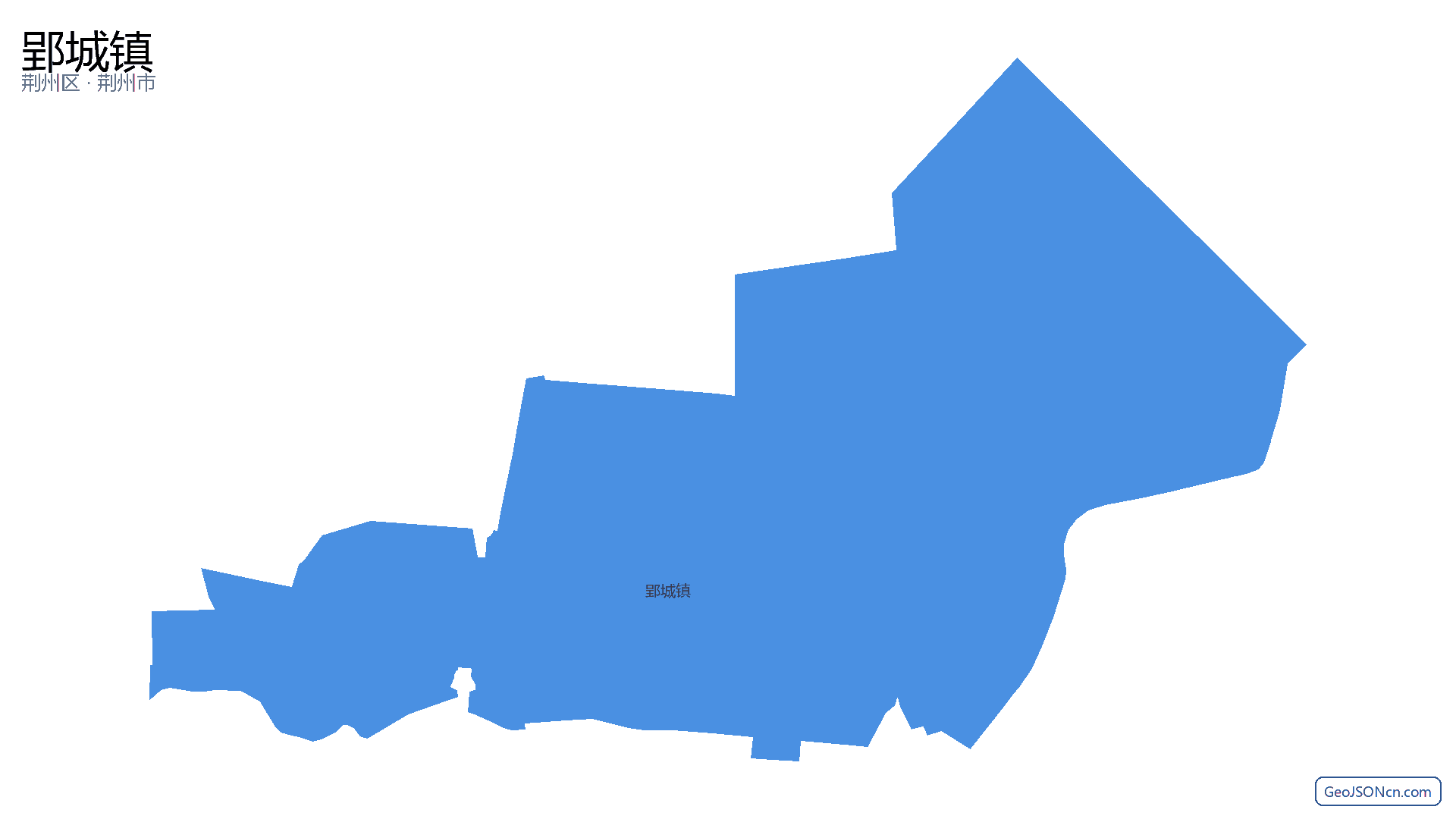 郢城镇行政区划边界地图（荆州区·荆州市）,提供GeoJSON、SHP矢量边界数据下载及高清地图大图(PNG/JPG) - GeoJSONcn.com