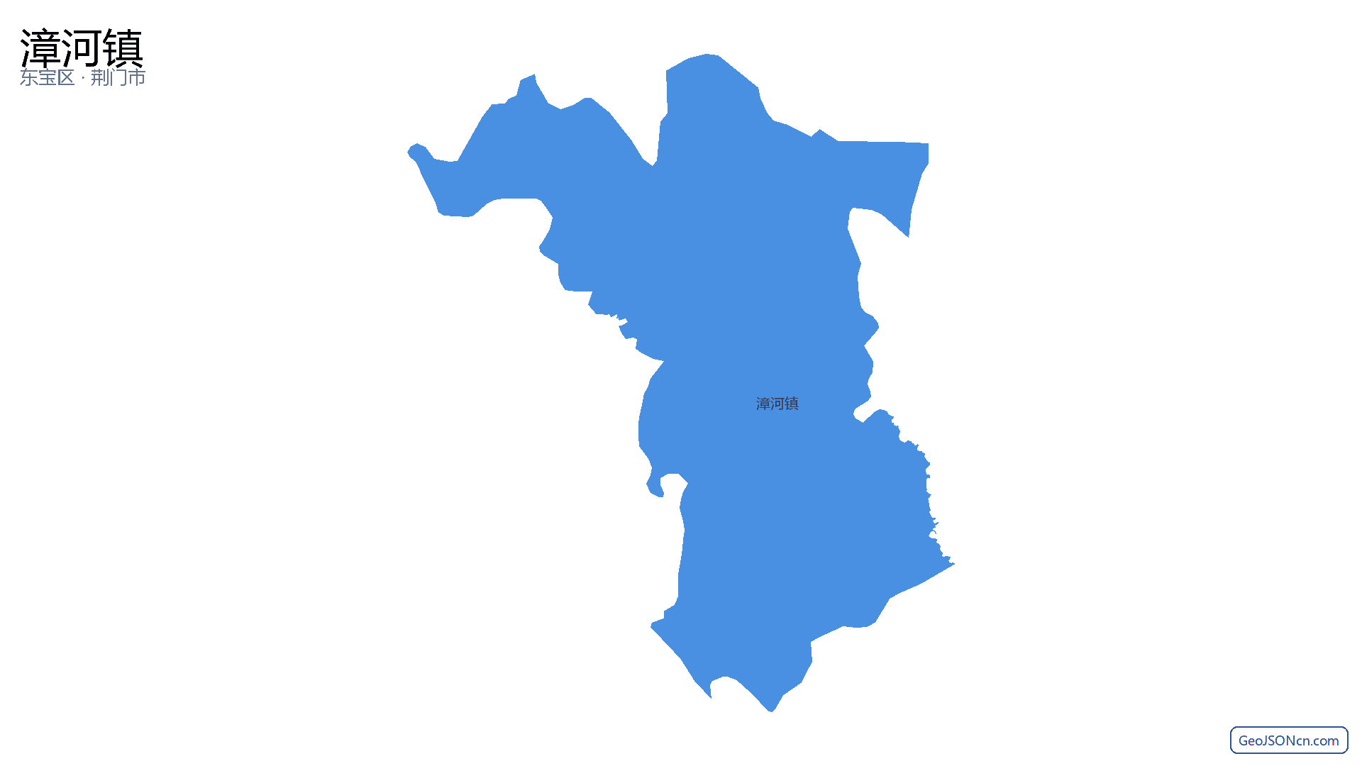 漳河镇行政区划边界地图（东宝区·荆门市）,提供GeoJSON、SHP矢量边界数据下载及高清地图大图(PNG/JPG) - GeoJSONcn.com