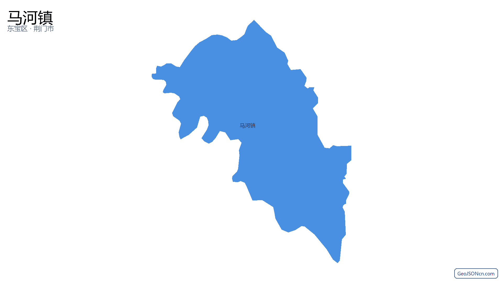 马河镇行政区划边界地图(东宝区·荆门市),提供GeoJSON、SHP矢量边界数据下载及高清地图大图(PNG/JPG) - GeoJSONcn.com