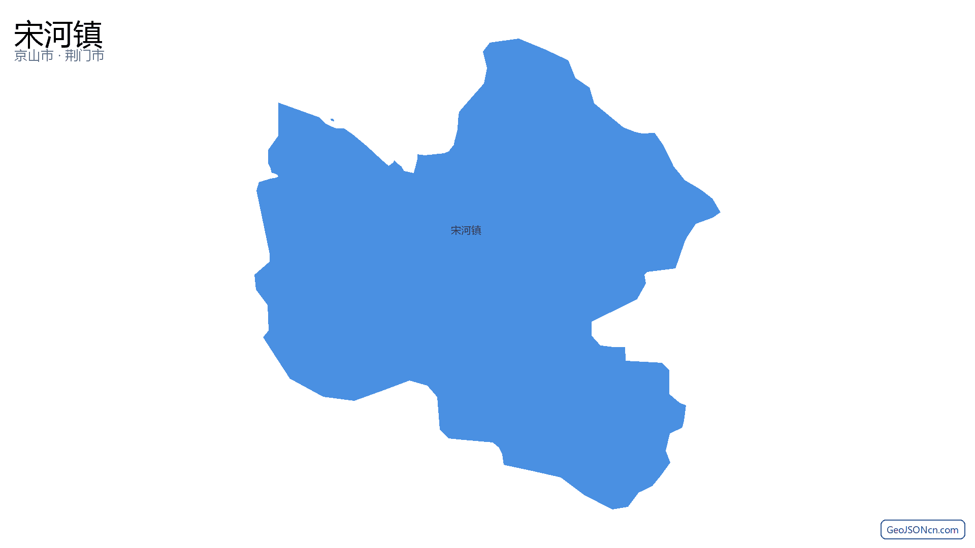 宋河镇行政区划边界地图(京山市·荆门市),提供GeoJSON、SHP矢量边界数据下载及高清地图大图(PNG/JPG) - GeoJSONcn.com