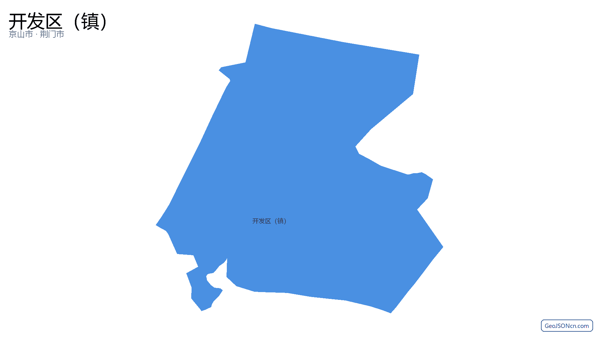 开发区（镇）行政区划边界地图（京山市·荆门市）,提供GeoJSON、SHP矢量边界数据下载及高清地图大图(PNG/JPG) - GeoJSONcn.com