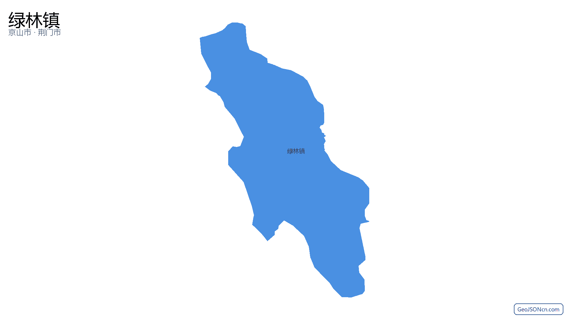 绿林镇行政区划边界地图(京山市·荆门市),提供GeoJSON、SHP矢量边界数据下载及高清地图大图(PNG/JPG) - GeoJSONcn.com