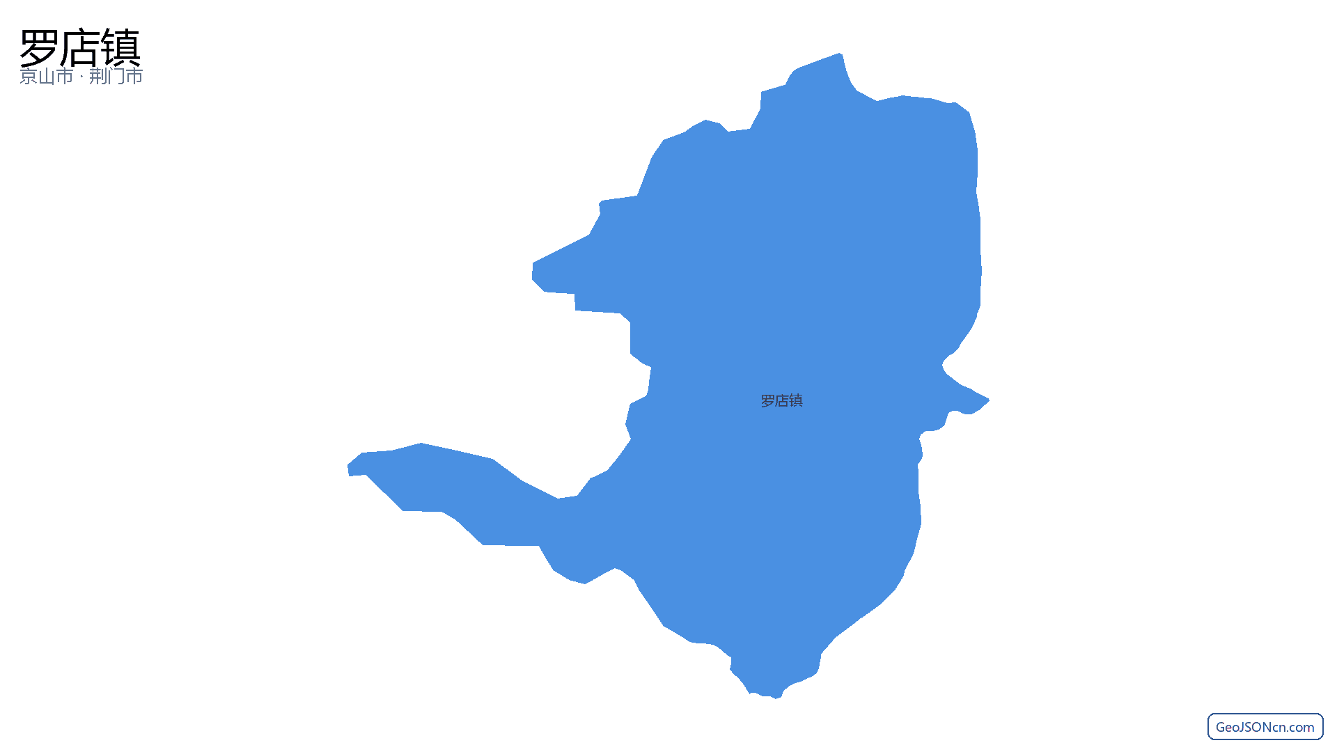 罗店镇行政区划边界地图(京山市·荆门市),提供GeoJSON、SHP矢量边界数据下载及高清地图大图(PNG/JPG) - GeoJSONcn.com