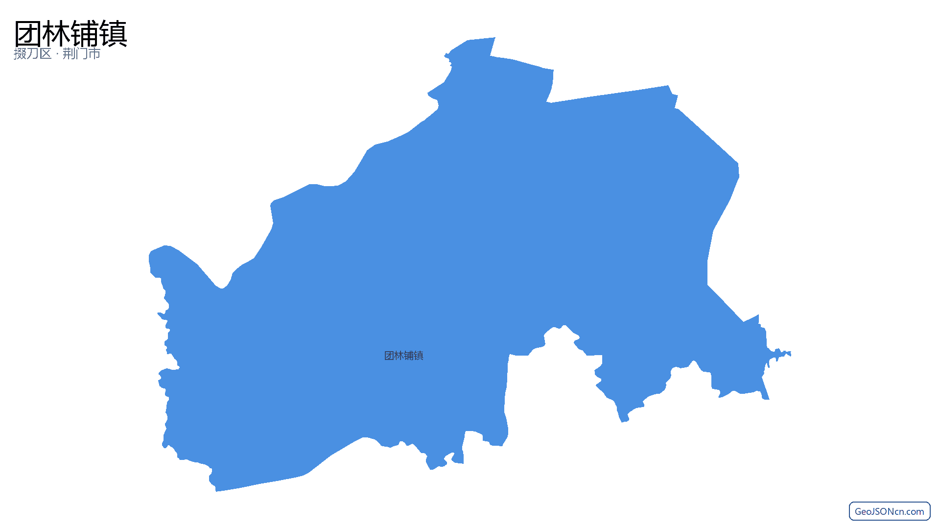 团林铺镇行政区划边界地图（掇刀区·荆门市）,提供GeoJSON、SHP矢量边界数据下载及高清地图大图(PNG/JPG) - GeoJSONcn.com
