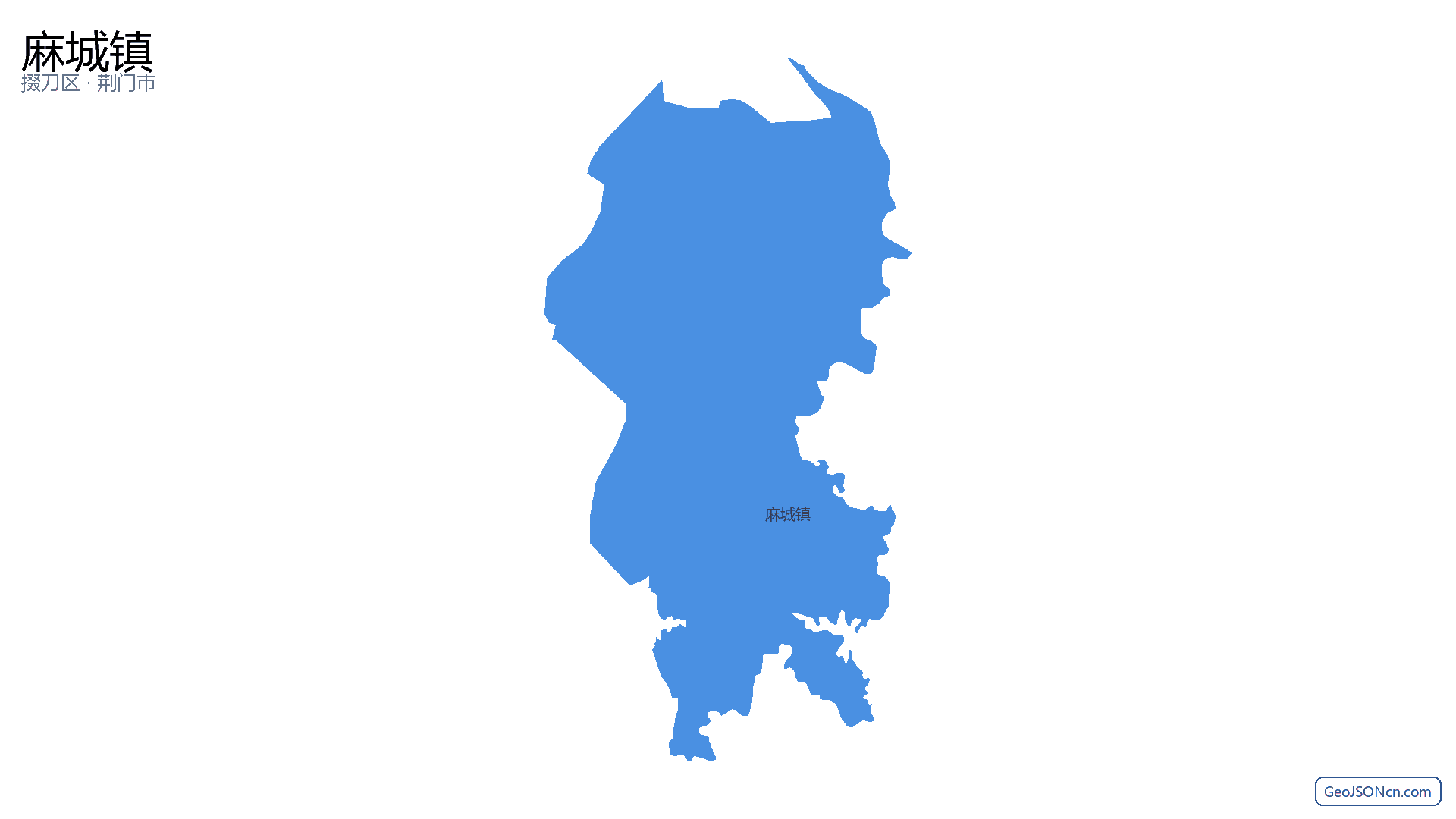 麻城镇行政区划边界地图（掇刀区·荆门市）,提供GeoJSON、SHP矢量边界数据下载及高清地图大图(PNG/JPG) - GeoJSONcn.com