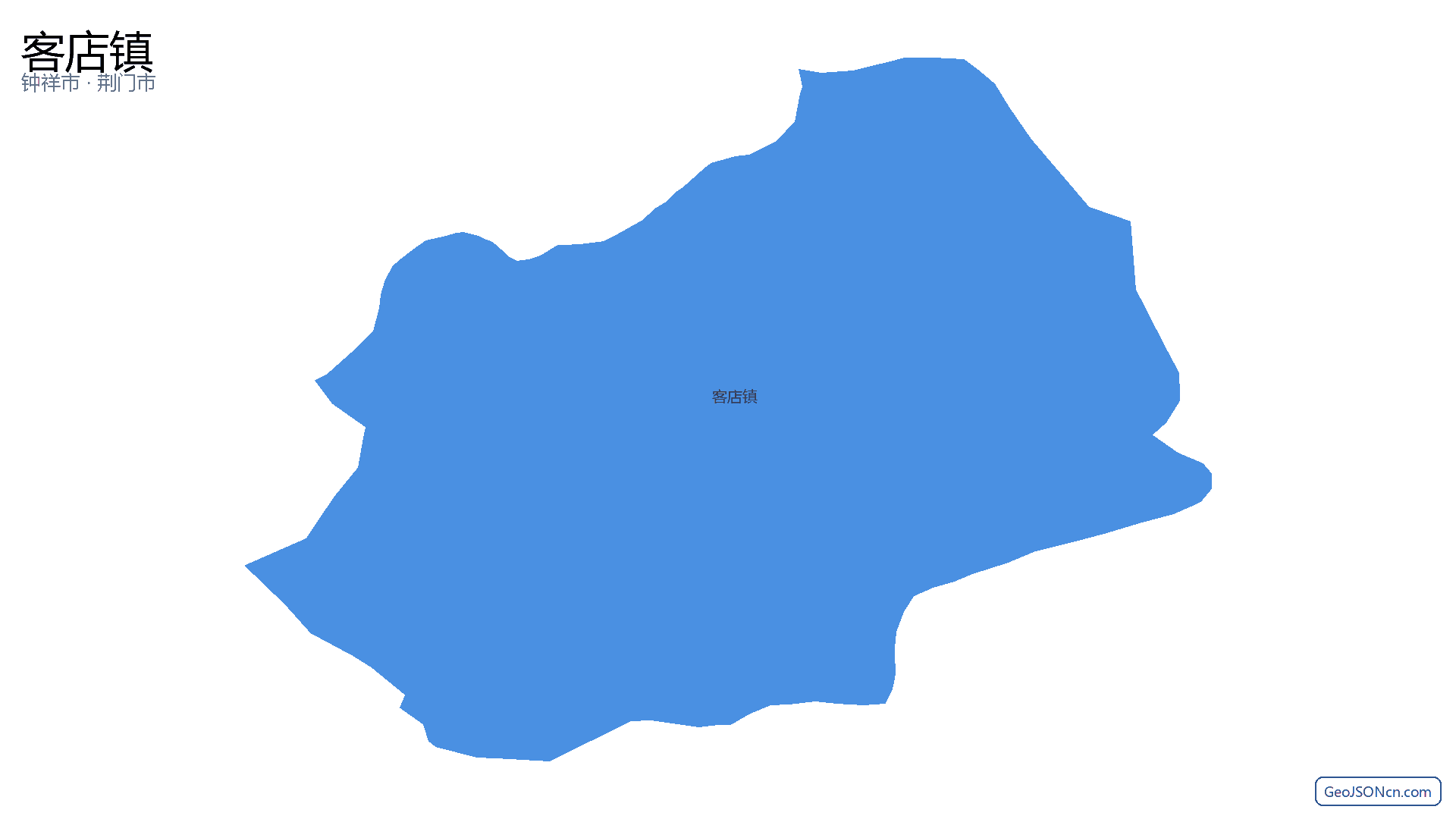 客店镇行政区划边界地图（钟祥市·荆门市）,提供GeoJSON、SHP矢量边界数据下载及高清地图大图(PNG/JPG) - GeoJSONcn.com