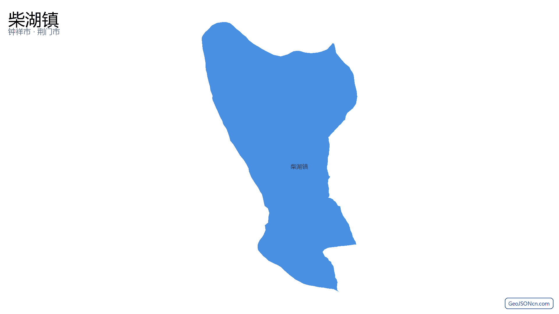 柴湖镇行政区划边界地图（钟祥市·荆门市）,提供GeoJSON、SHP矢量边界数据下载及高清地图大图(PNG/JPG) - GeoJSONcn.com