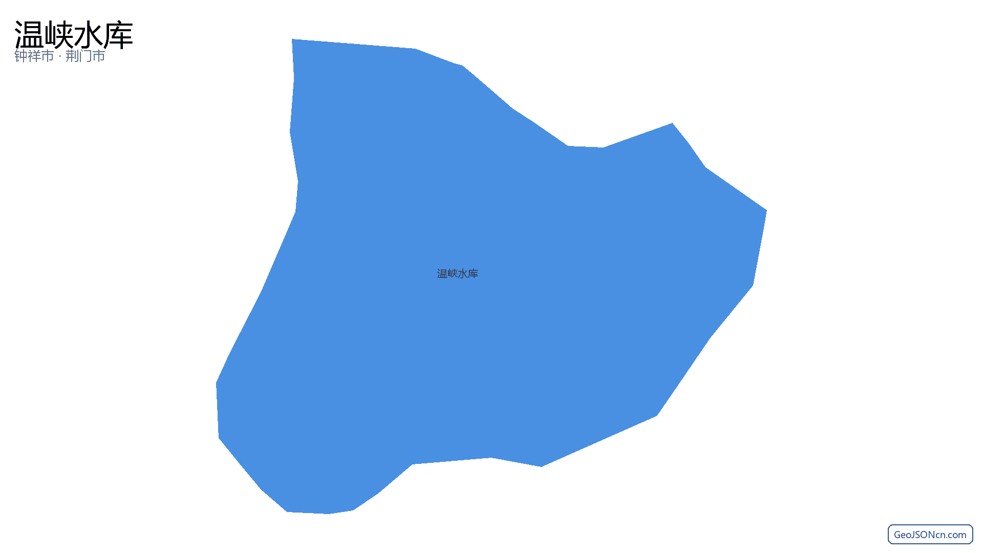 温峡水库行政区划边界地图(钟祥市·荆门市),提供GeoJSON、SHP矢量边界数据下载及高清地图大图(PNG/JPG) - GeoJSONcn.com