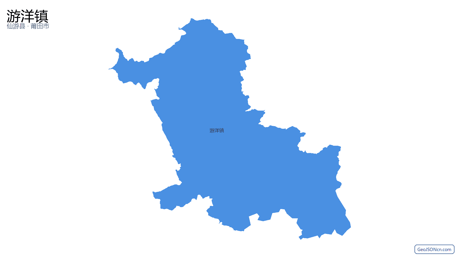 游洋镇行政区划边界地图（仙游县·莆田市）,提供GeoJSON、SHP矢量边界数据下载及高清地图大图(PNG/JPG) - GeoJSONcn.com
