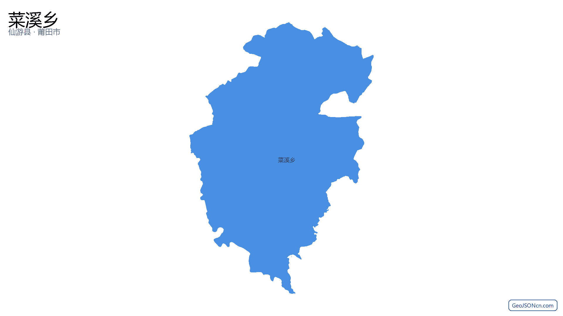 菜溪乡行政区划边界地图（仙游县·莆田市）,提供GeoJSON、SHP矢量边界数据下载及高清地图大图(PNG/JPG) - GeoJSONcn.com