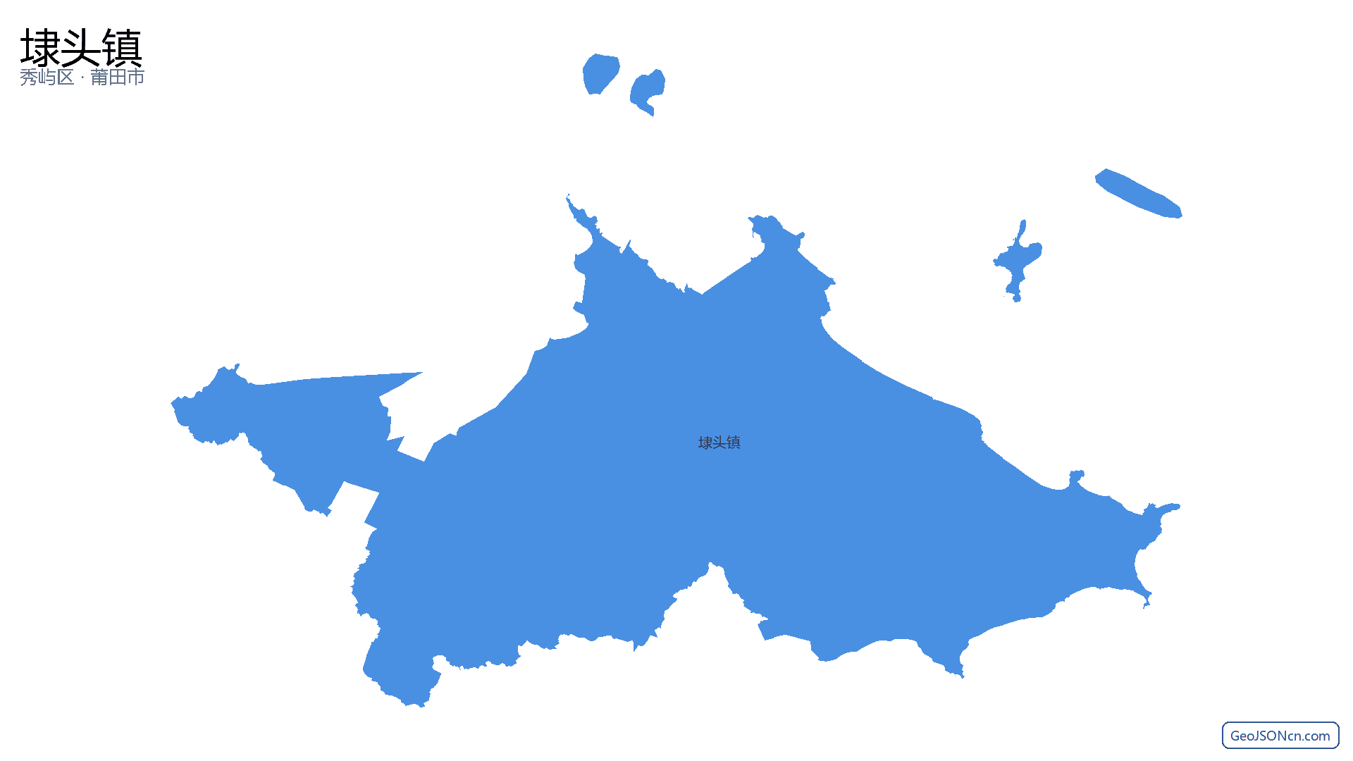 埭头镇行政区划边界地图(秀屿区·莆田市),提供GeoJSON、SHP矢量边界数据下载及高清地图大图(PNG/JPG) - GeoJSONcn.com