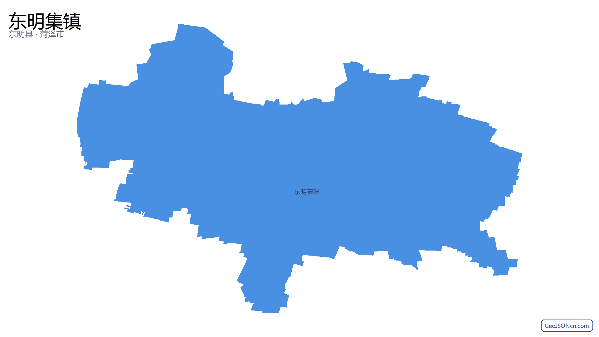 东明集镇行政区划边界地图（东明县·菏泽市）,提供GeoJSON、SHP矢量边界数据下载及高清地图大图(PNG/JPG) - GeoJSONcn.com