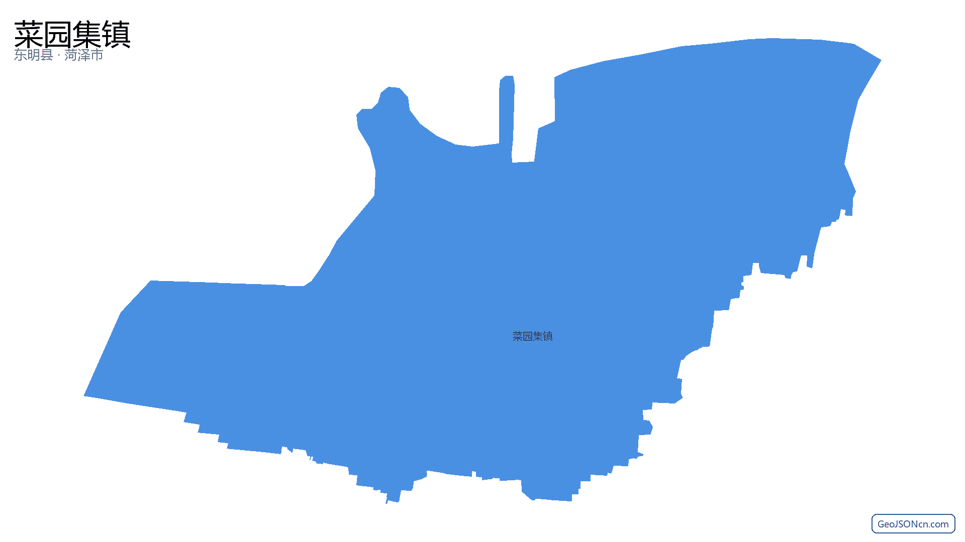 菜园集镇行政区划边界地图（东明县·菏泽市）,提供GeoJSON、SHP矢量边界数据下载及高清地图大图(PNG/JPG) - GeoJSONcn.com