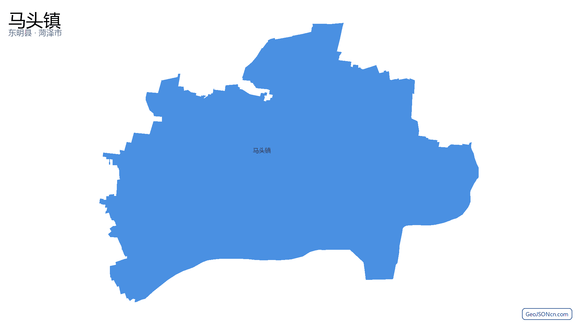 马头镇行政区划边界地图（东明县·菏泽市）,提供GeoJSON、SHP矢量边界数据下载及高清地图大图(PNG/JPG) - GeoJSONcn.com