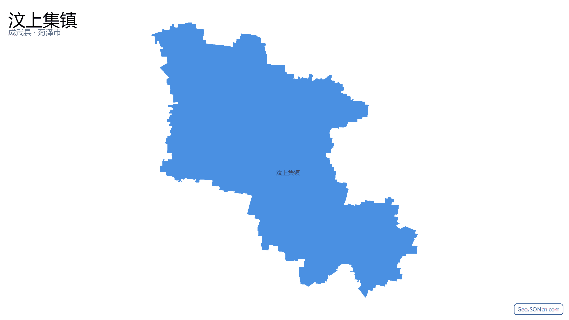 汶上集镇行政区划边界地图（成武县·菏泽市）,提供GeoJSON、SHP矢量边界数据下载及高清地图大图(PNG/JPG) - GeoJSONcn.com