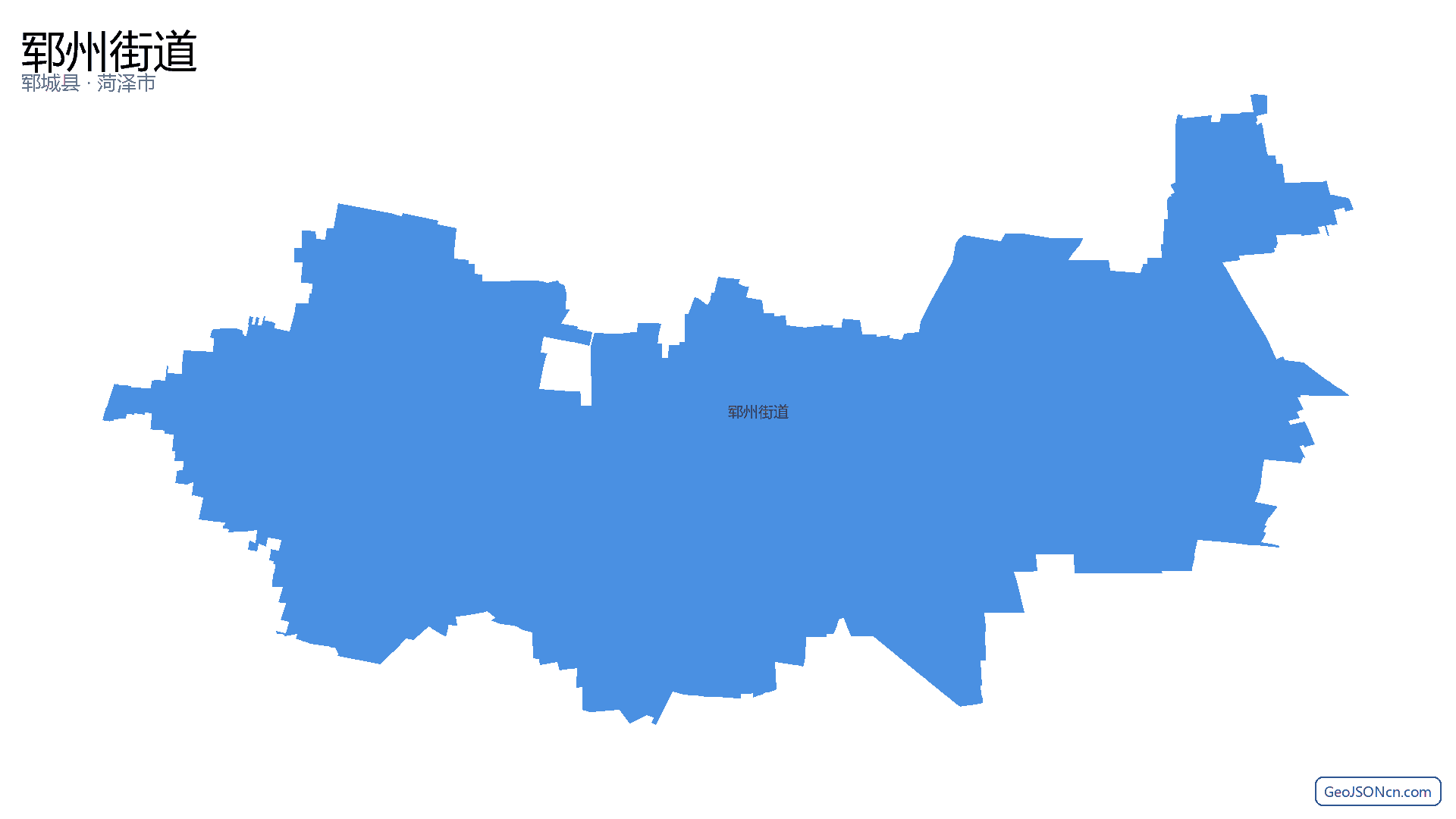 郓州街道行政区划边界地图(郓城县·菏泽市),提供GeoJSON、SHP矢量边界数据下载及高清地图大图(PNG/JPG) - GeoJSONcn.com