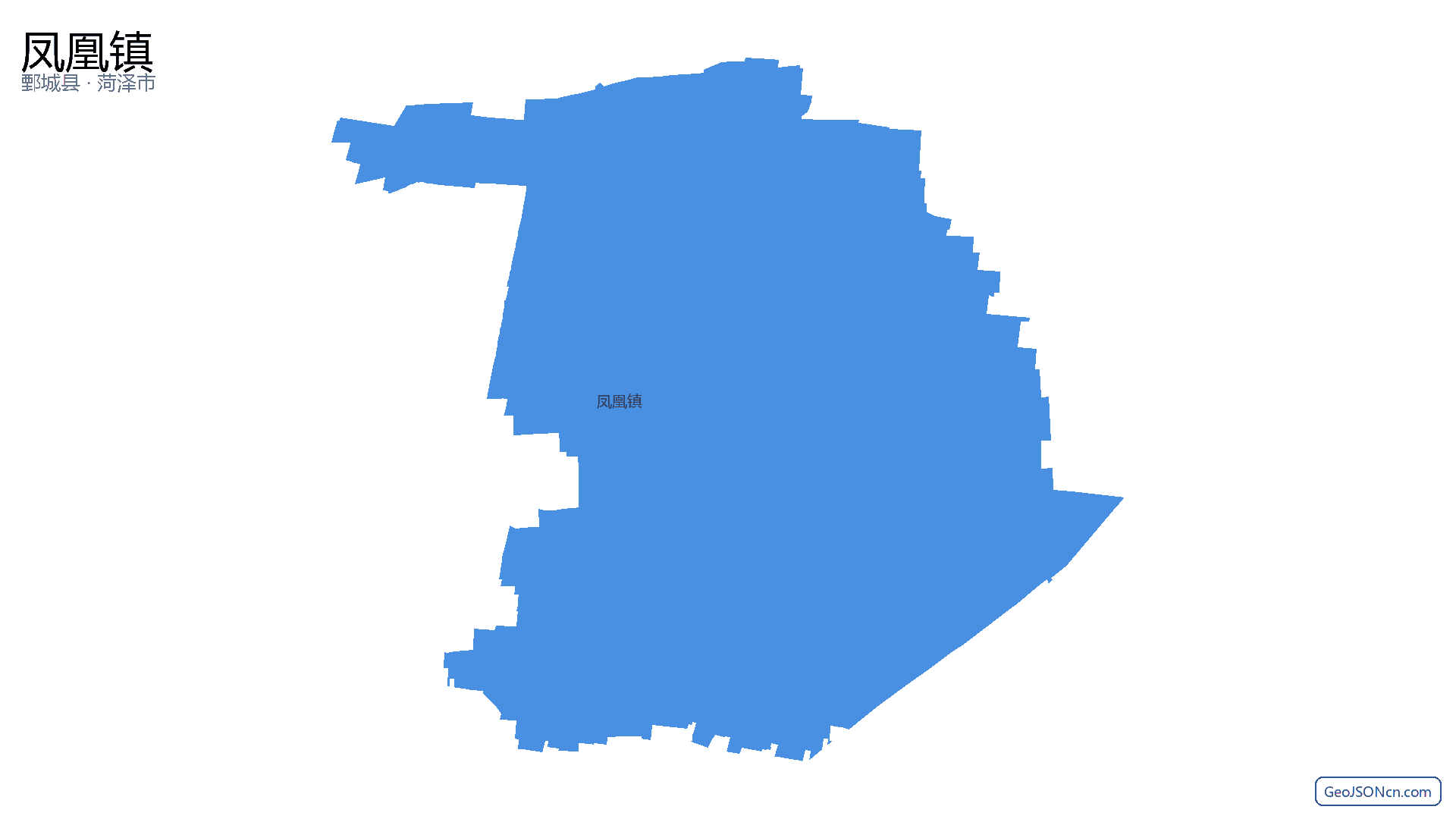 凤凰镇行政区划边界地图(鄄城县·菏泽市),提供GeoJSON、SHP矢量边界数据下载及高清地图大图(PNG/JPG) - GeoJSONcn.com