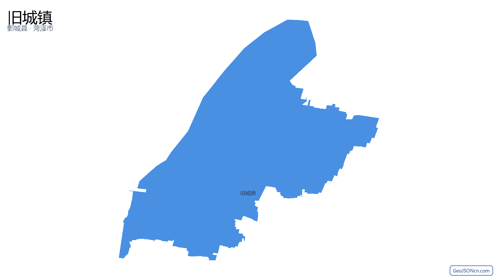 旧城镇行政区划边界地图（鄄城县·菏泽市）,提供GeoJSON、SHP矢量边界数据下载及高清地图大图(PNG/JPG) - GeoJSONcn.com