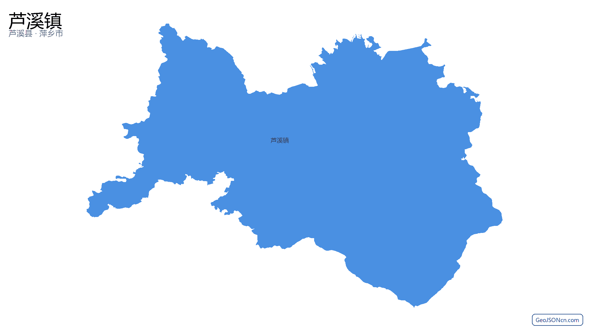 芦溪镇行政区划边界地图（芦溪县·萍乡市）,提供GeoJSON、SHP矢量边界数据下载及高清地图大图(PNG/JPG) - GeoJSONcn.com