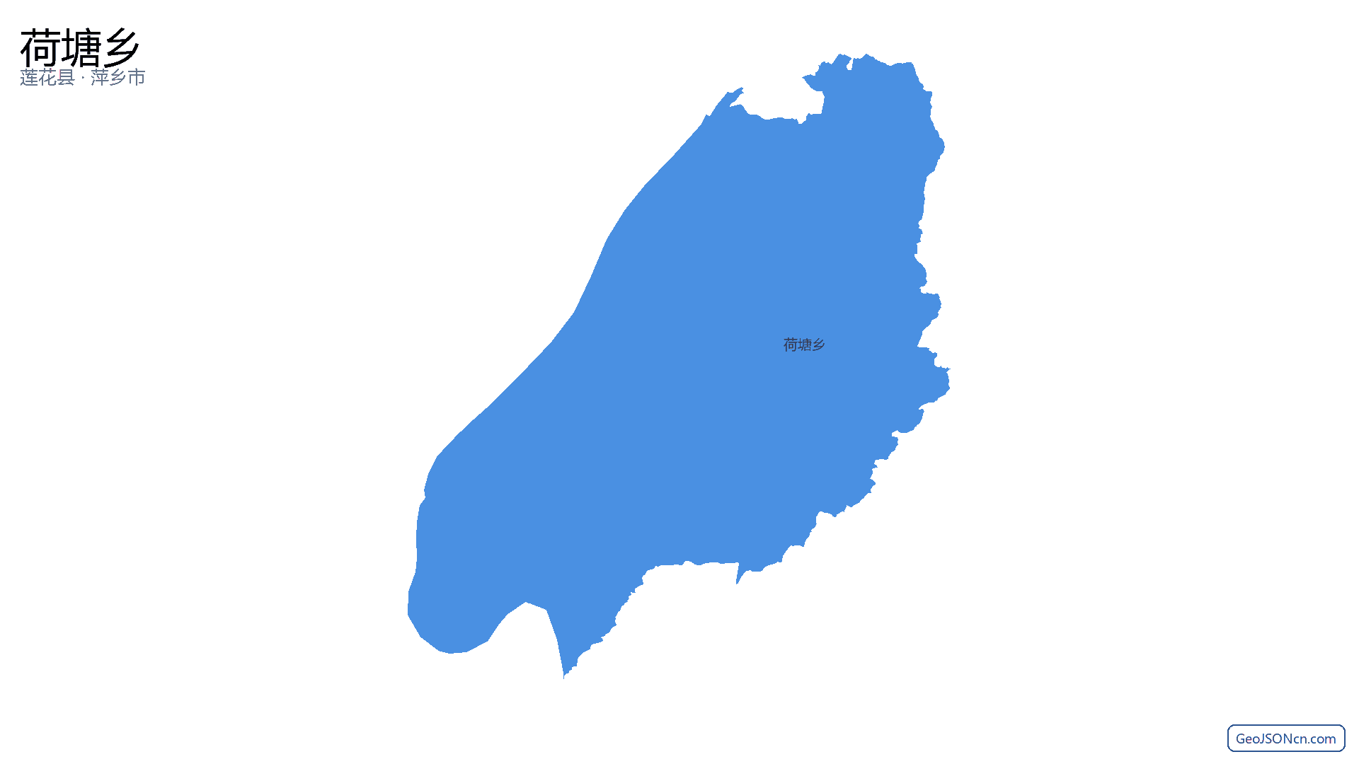 荷塘乡行政区划边界地图（莲花县·萍乡市）,提供GeoJSON、SHP矢量边界数据下载及高清地图大图(PNG/JPG) - GeoJSONcn.com