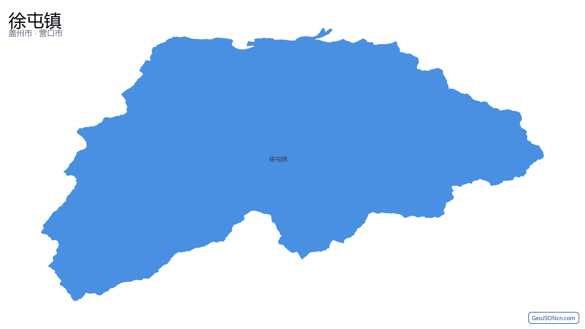 徐屯镇行政区划边界地图(盖州市·营口市),提供GeoJSON、SHP矢量边界数据下载及高清地图大图(PNG/JPG) - GeoJSONcn.com