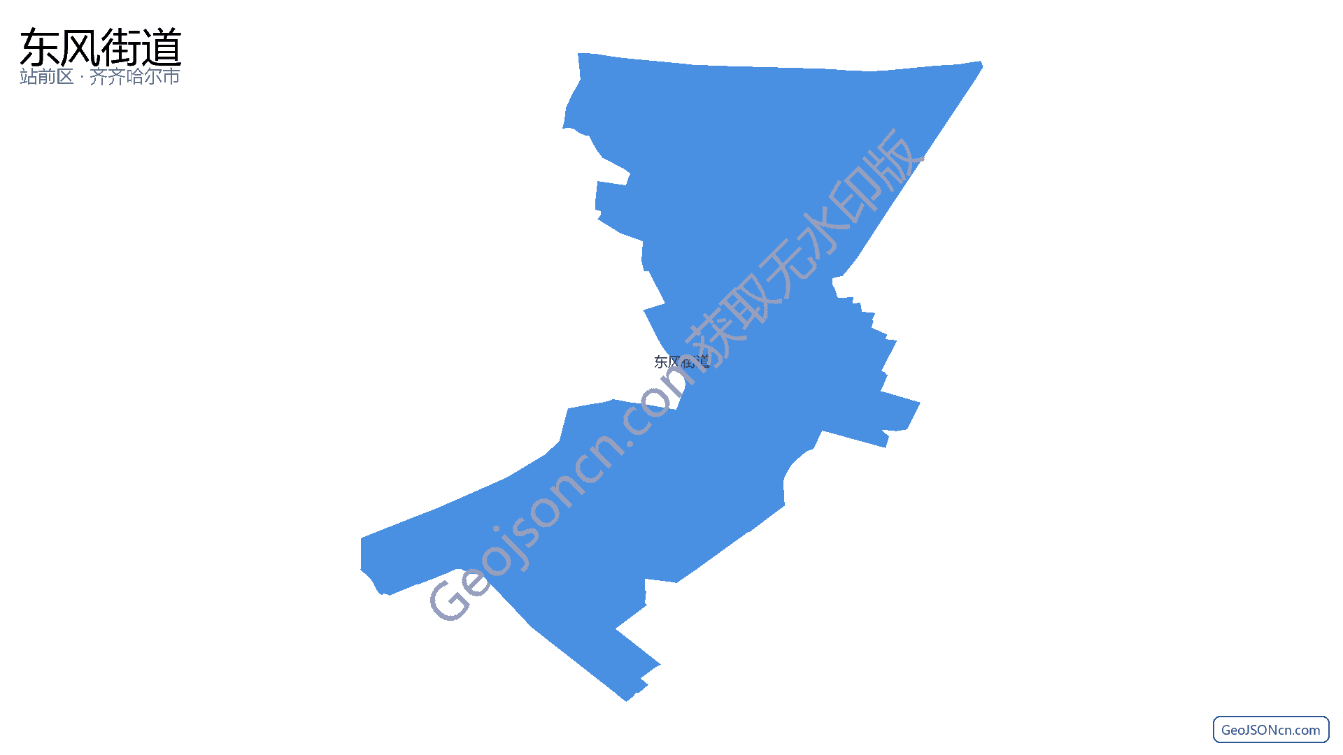 东风街道行政区划边界地图(站前区·营口市),提供GeoJSON、SHP矢量边界数据下载及高清地图大图(PNG/JPG) - GeoJSONcn.com