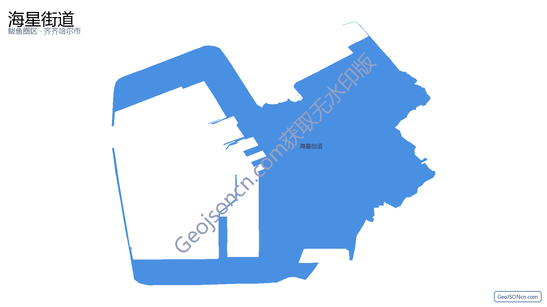 海星街道行政区划边界地图(鲅鱼圈区·营口市),提供GeoJSON、SHP矢量边界数据下载及高清地图大图(PNG/JPG) - GeoJSONcn.com