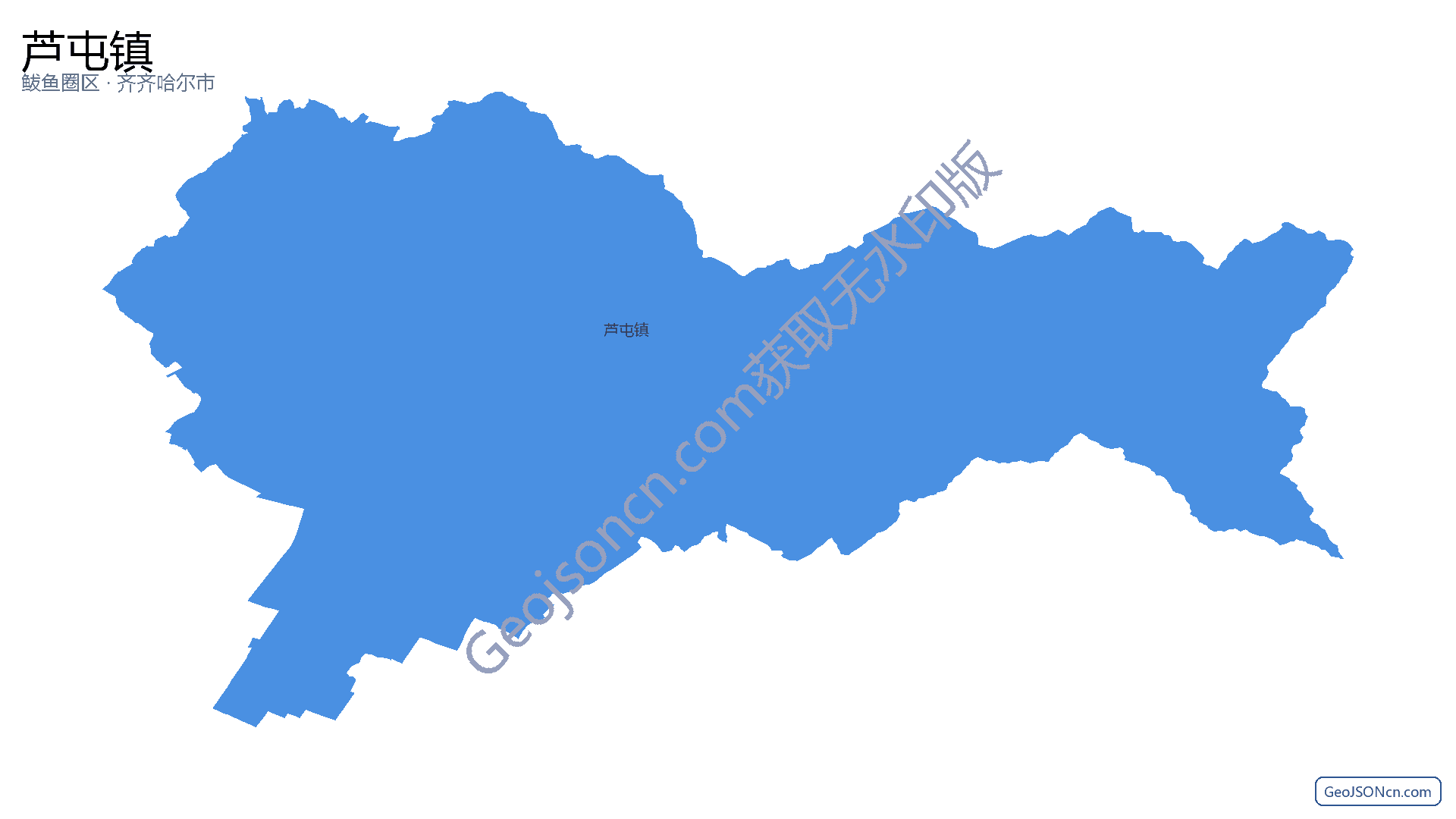 芦屯镇行政区划边界地图(鲅鱼圈区·营口市),提供GeoJSON、SHP矢量边界数据下载及高清地图大图(PNG/JPG) - GeoJSONcn.com