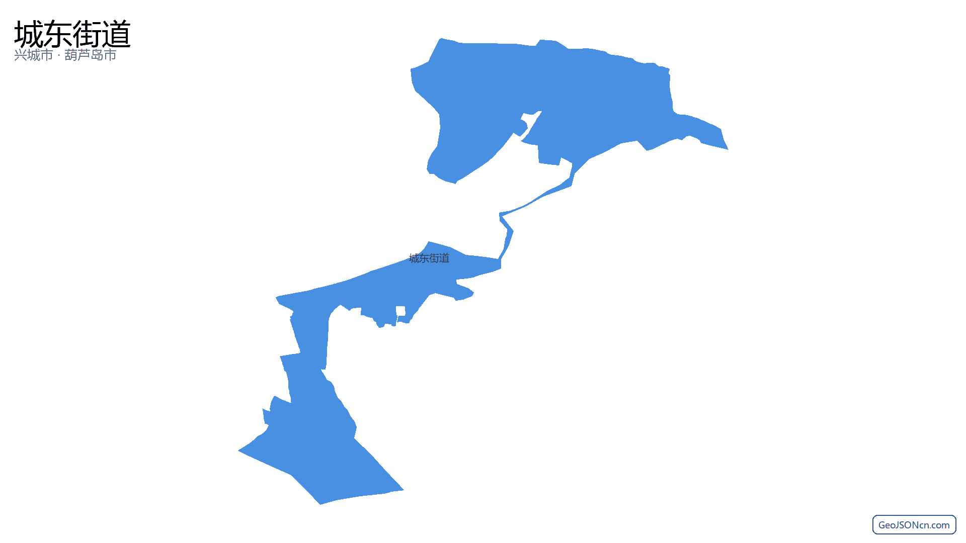 城东街道行政区划边界地图（兴城市·葫芦岛市）,提供GeoJSON、SHP矢量边界数据下载及高清地图大图(PNG/JPG) - GeoJSONcn.com
