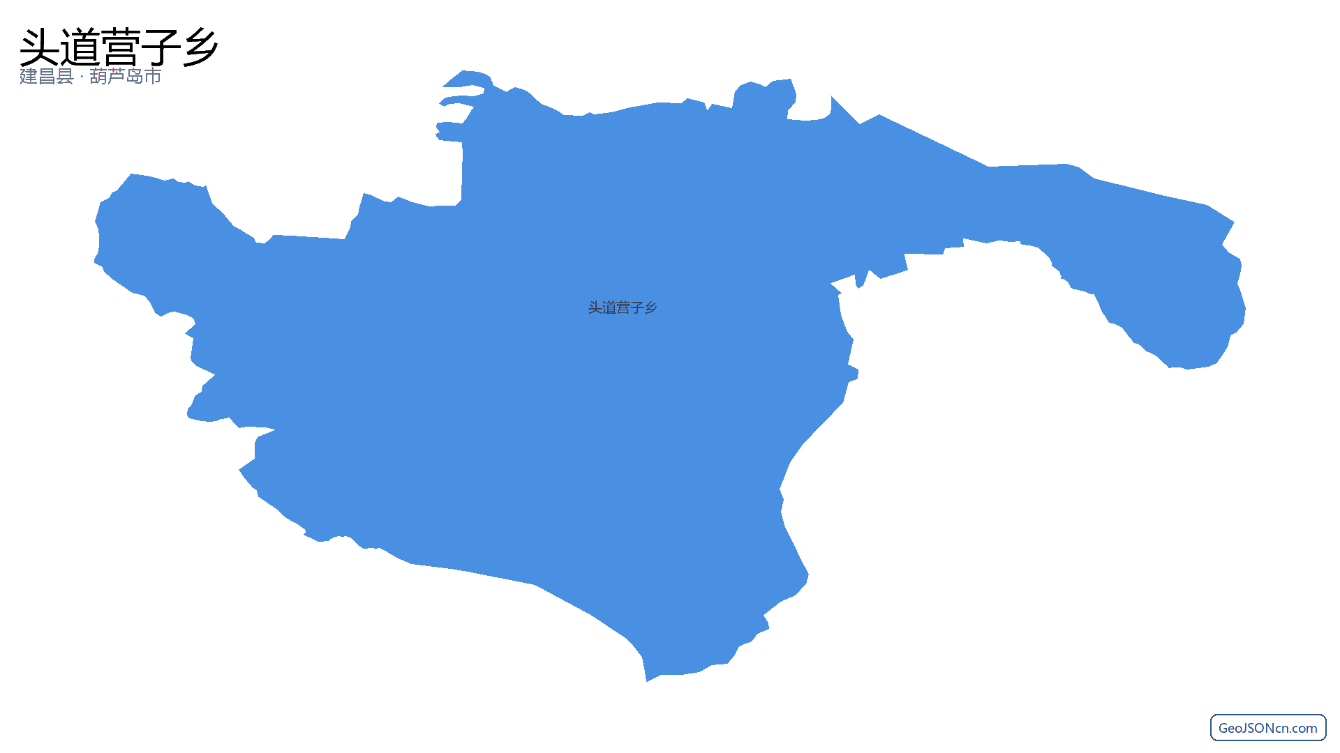 头道营子乡行政区划边界地图（建昌县·葫芦岛市）,提供GeoJSON、SHP矢量边界数据下载及高清地图大图(PNG/JPG) - GeoJSONcn.com