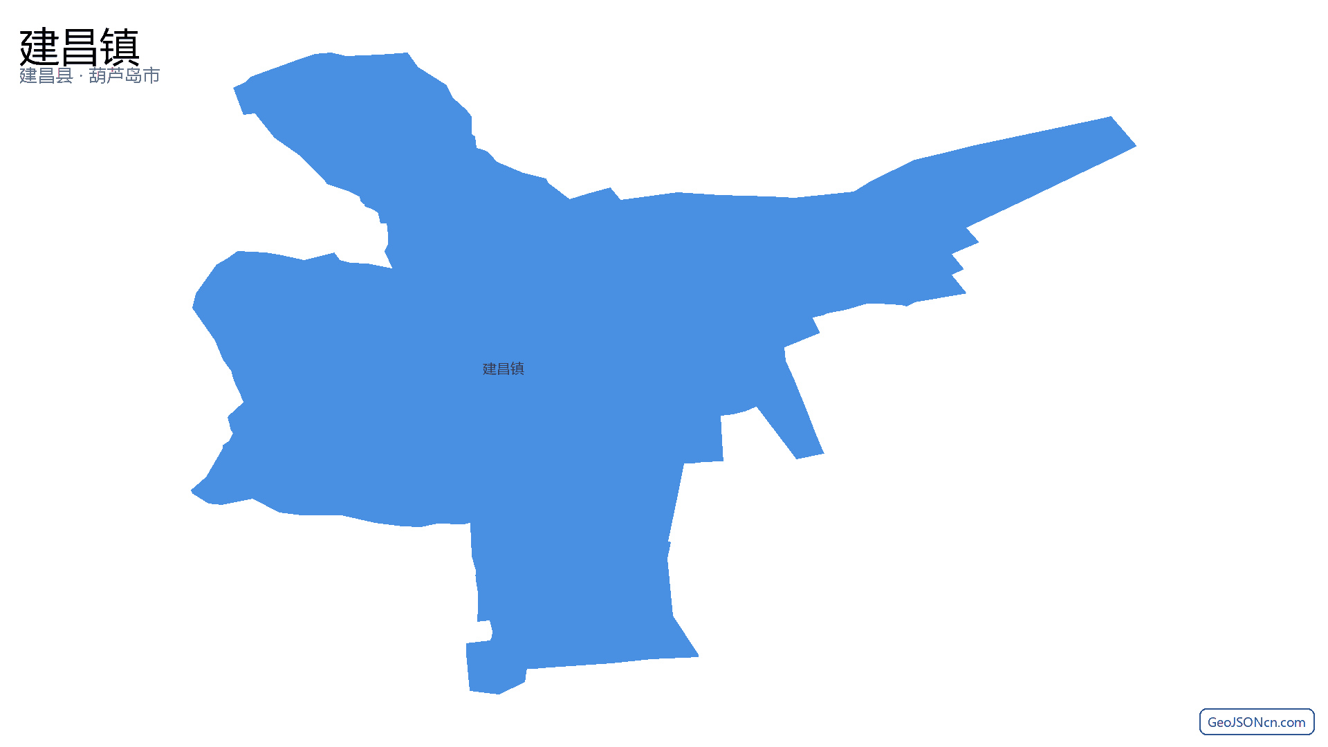 建昌镇行政区划边界地图（建昌县·葫芦岛市）,提供GeoJSON、SHP矢量边界数据下载及高清地图大图(PNG/JPG) - GeoJSONcn.com