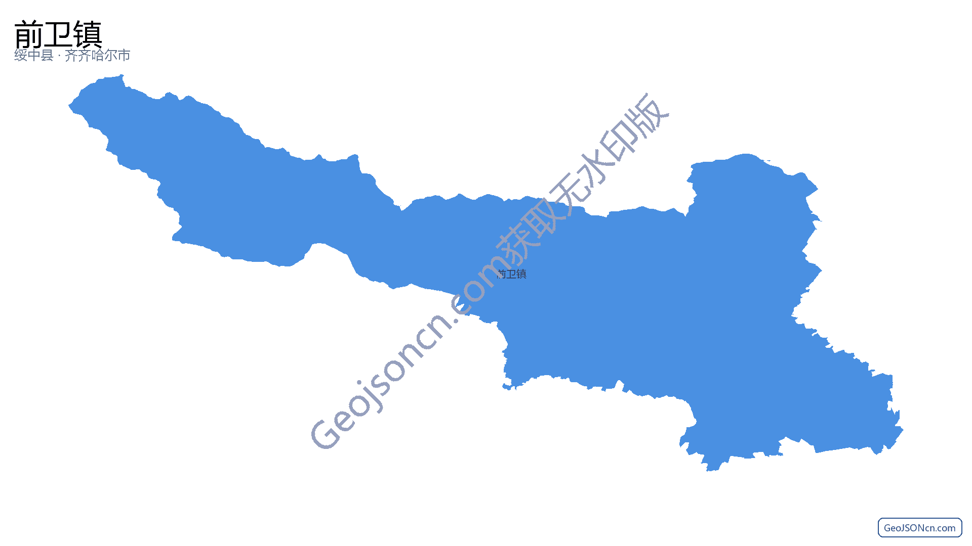 前卫镇行政区划边界地图(绥中县·葫芦岛市),提供GeoJSON、SHP矢量边界数据下载及高清地图大图(PNG/JPG) - GeoJSONcn.com