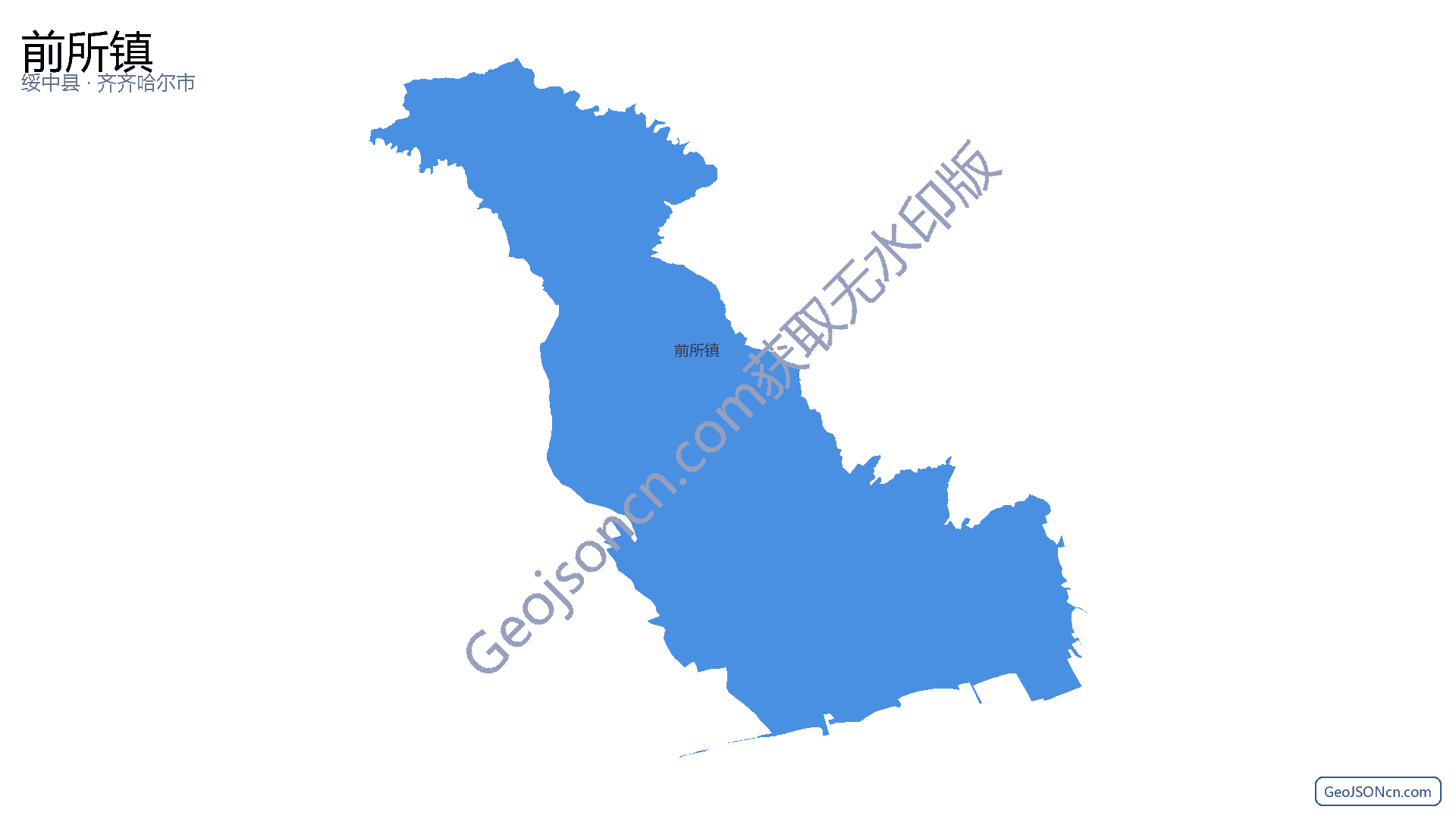 前所镇行政区划边界地图（绥中县·葫芦岛市）,提供GeoJSON、SHP矢量边界数据下载及高清地图大图(PNG/JPG) - GeoJSONcn.com