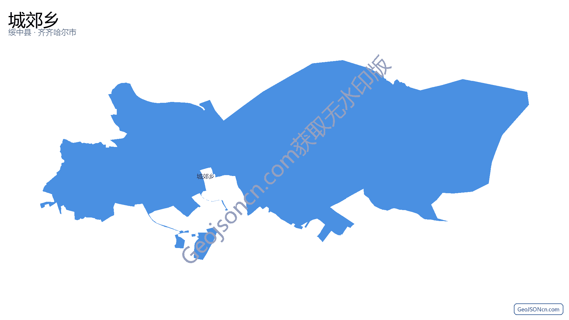 城郊乡行政区划边界地图（绥中县·葫芦岛市）,提供GeoJSON、SHP矢量边界数据下载及高清地图大图(PNG/JPG) - GeoJSONcn.com