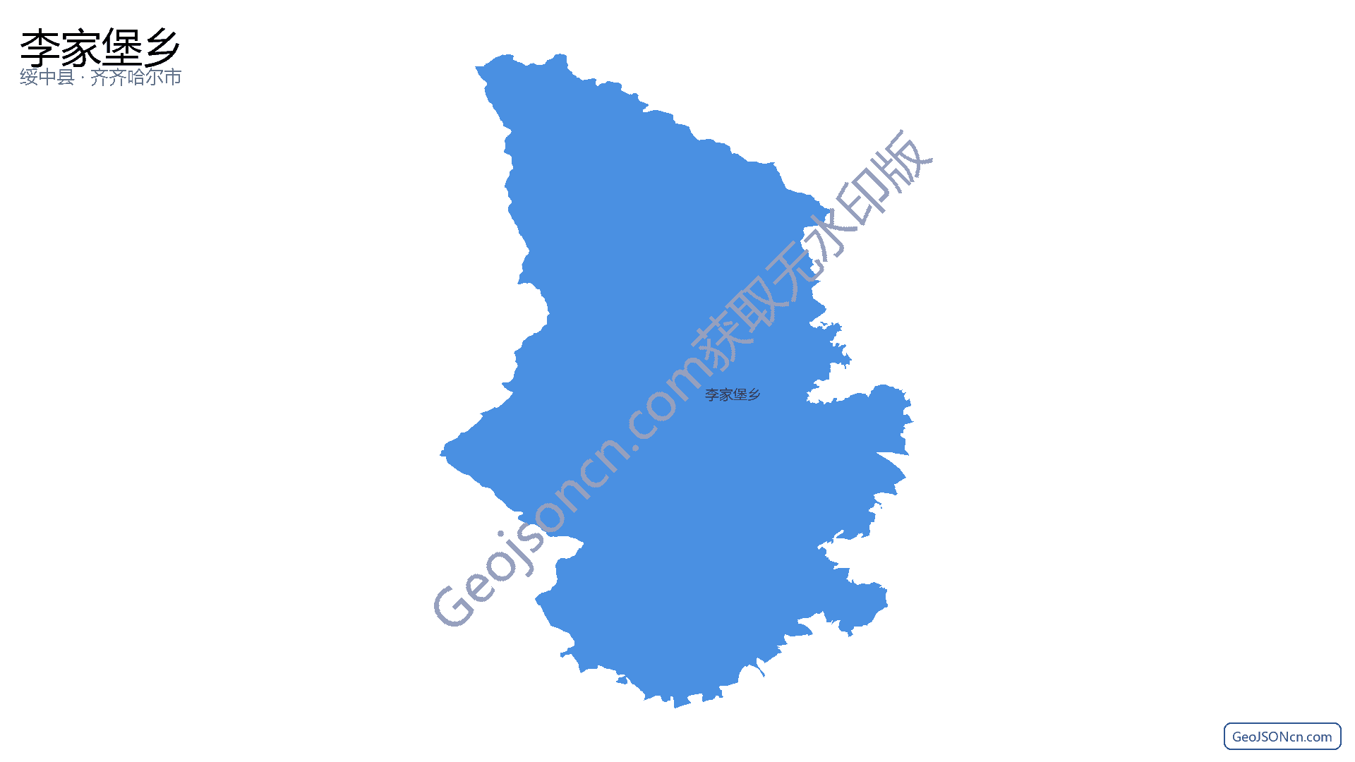 李家堡乡行政区划边界地图（绥中县·葫芦岛市）,提供GeoJSON、SHP矢量边界数据下载及高清地图大图(PNG/JPG) - GeoJSONcn.com