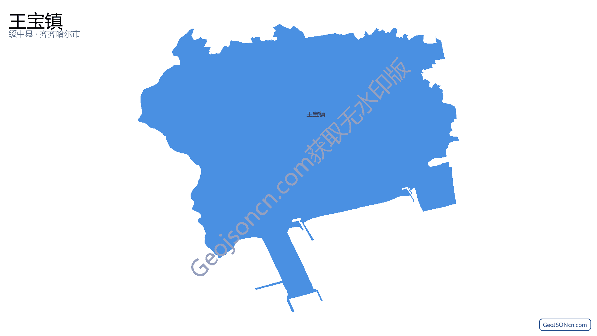 王宝镇行政区划边界地图（绥中县·葫芦岛市）,提供GeoJSON、SHP矢量边界数据下载及高清地图大图(PNG/JPG) - GeoJSONcn.com